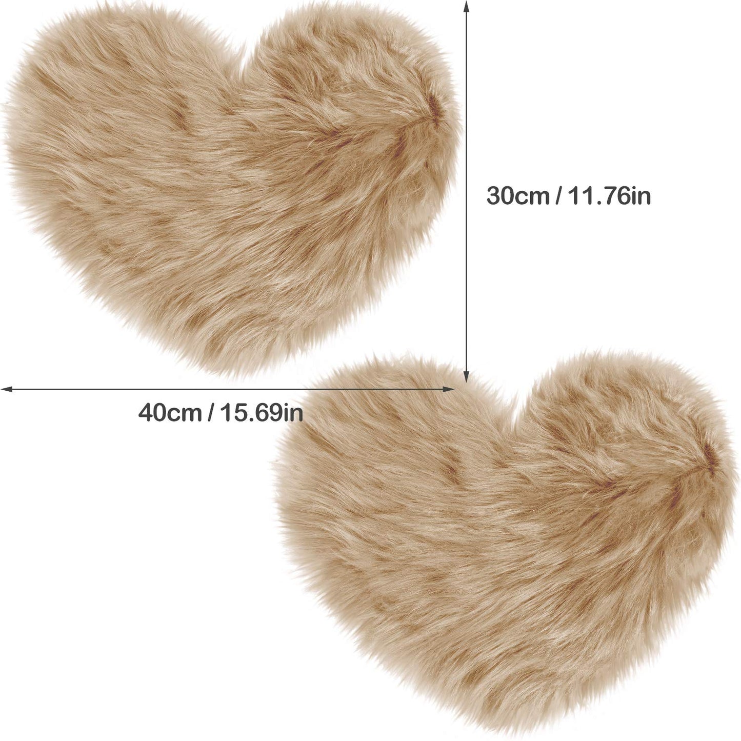 Heart Shaped Rug Faux Room Fluffy Carpe