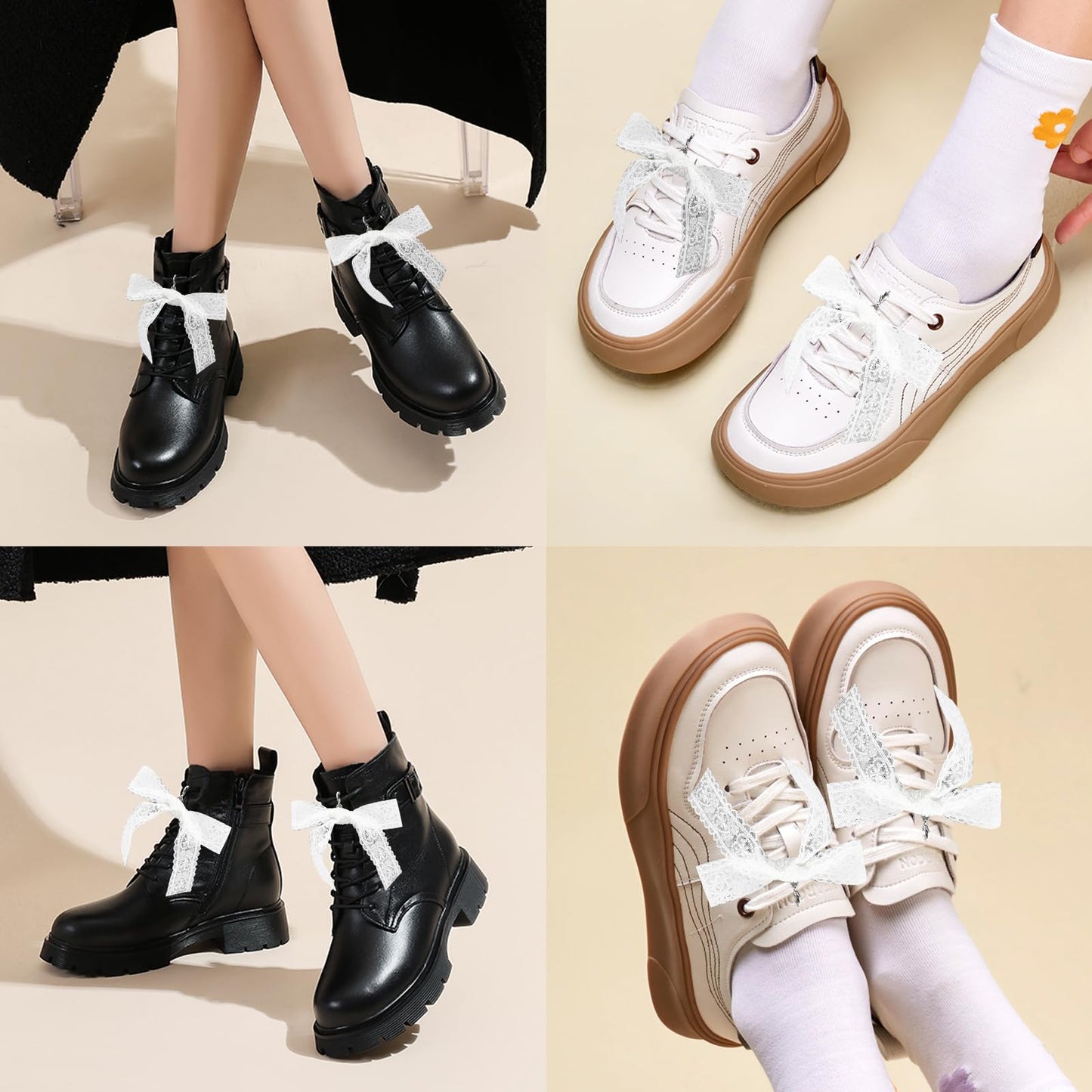 Pearl Bow Shoe Charms 2Pcs for Sneakers Decoration Shoe Lace Charms