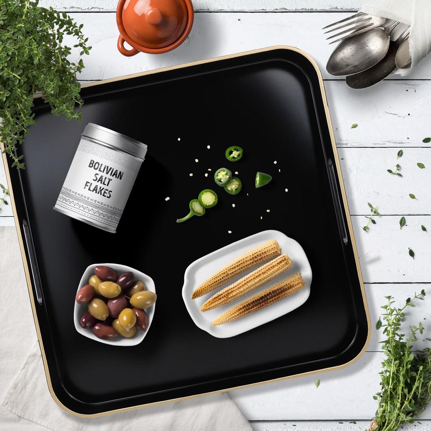 Versatile Decorative Tray with Handles