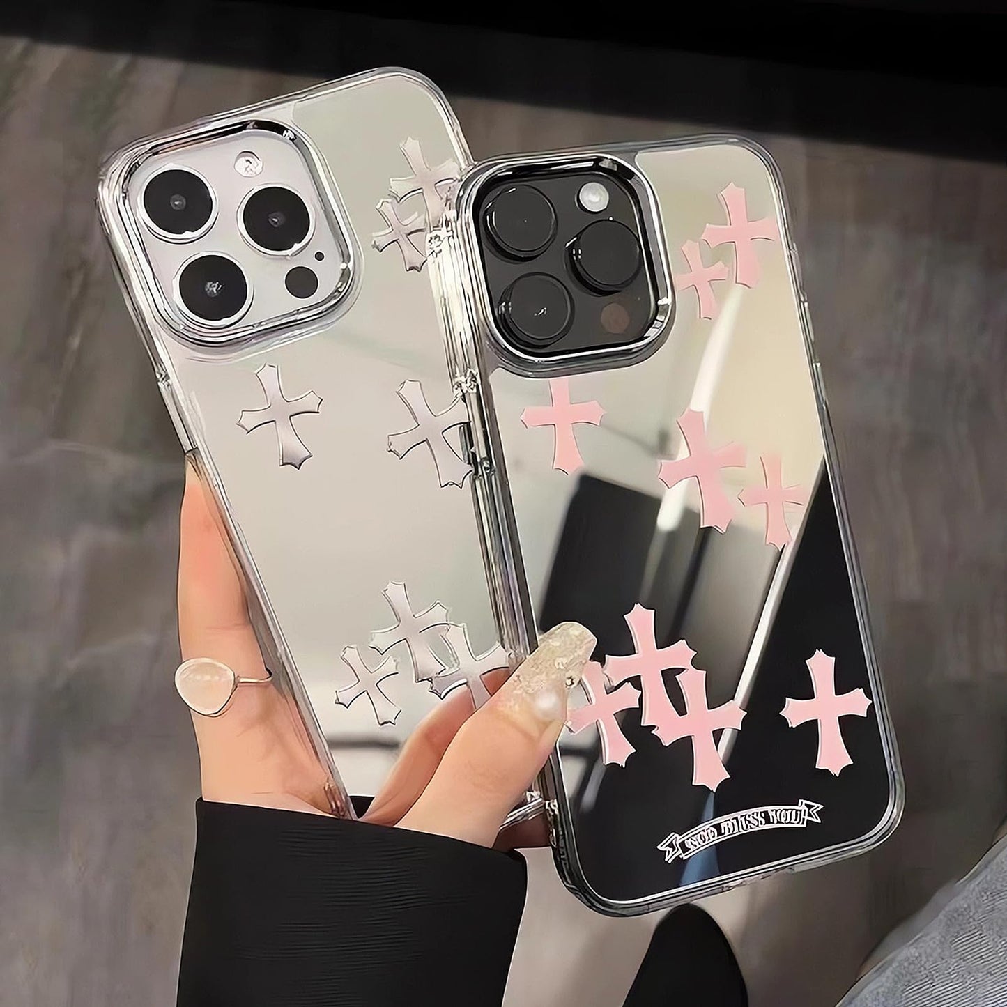 Cute Glossy Mirror Back Case