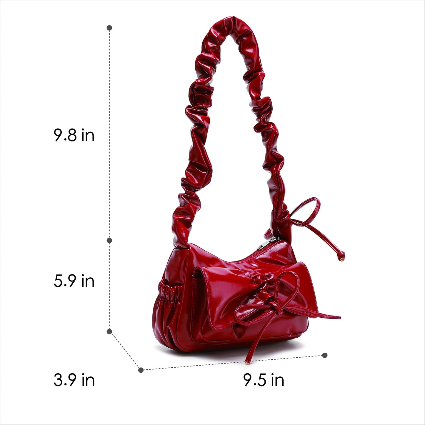 Women's Small Coquette Bow Shoulder Purse