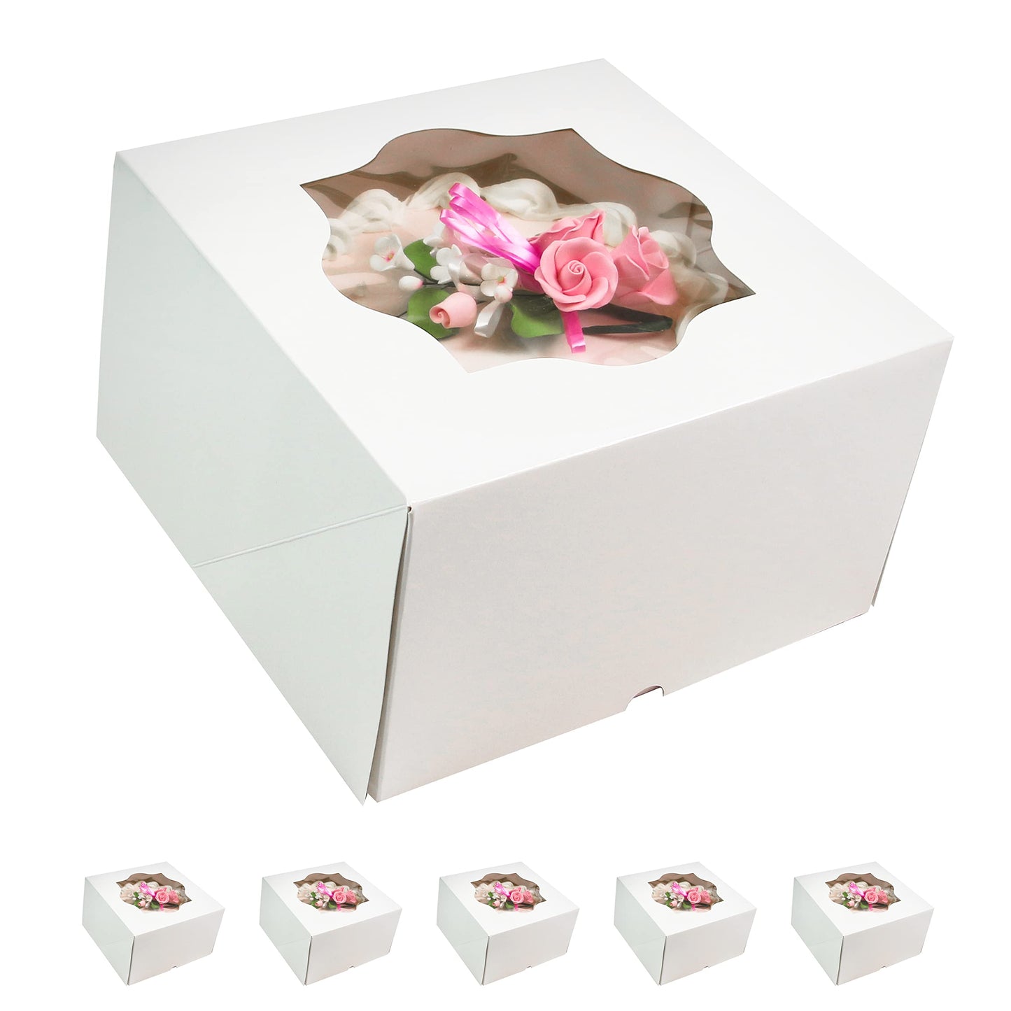 Extra Deep Square Cake Box with Window