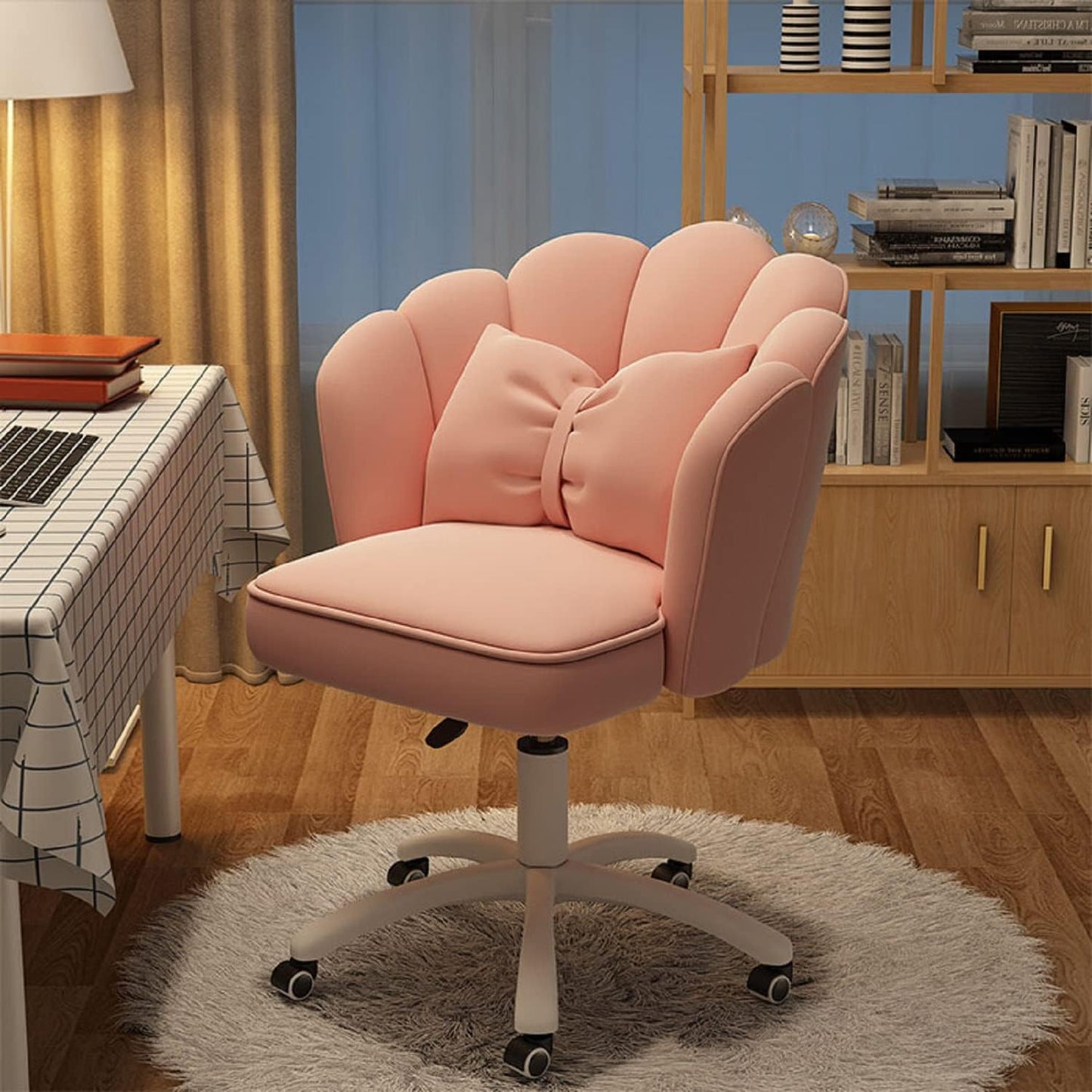 Cute Petal Desk Chair, Modern Fabric Home Butterfly Height Adjustable Chair