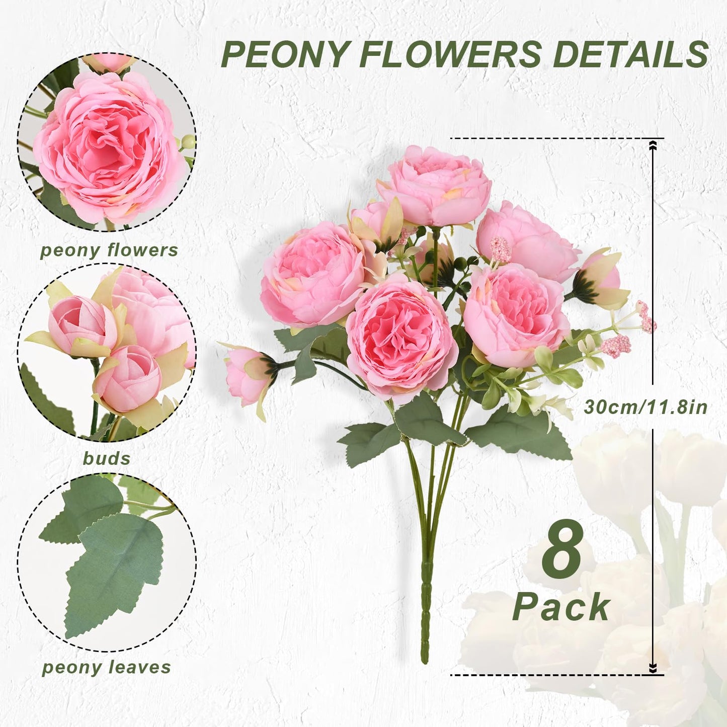 Peonies Artificial Flowers - Silk Peonies Flowers Fake Bouquet