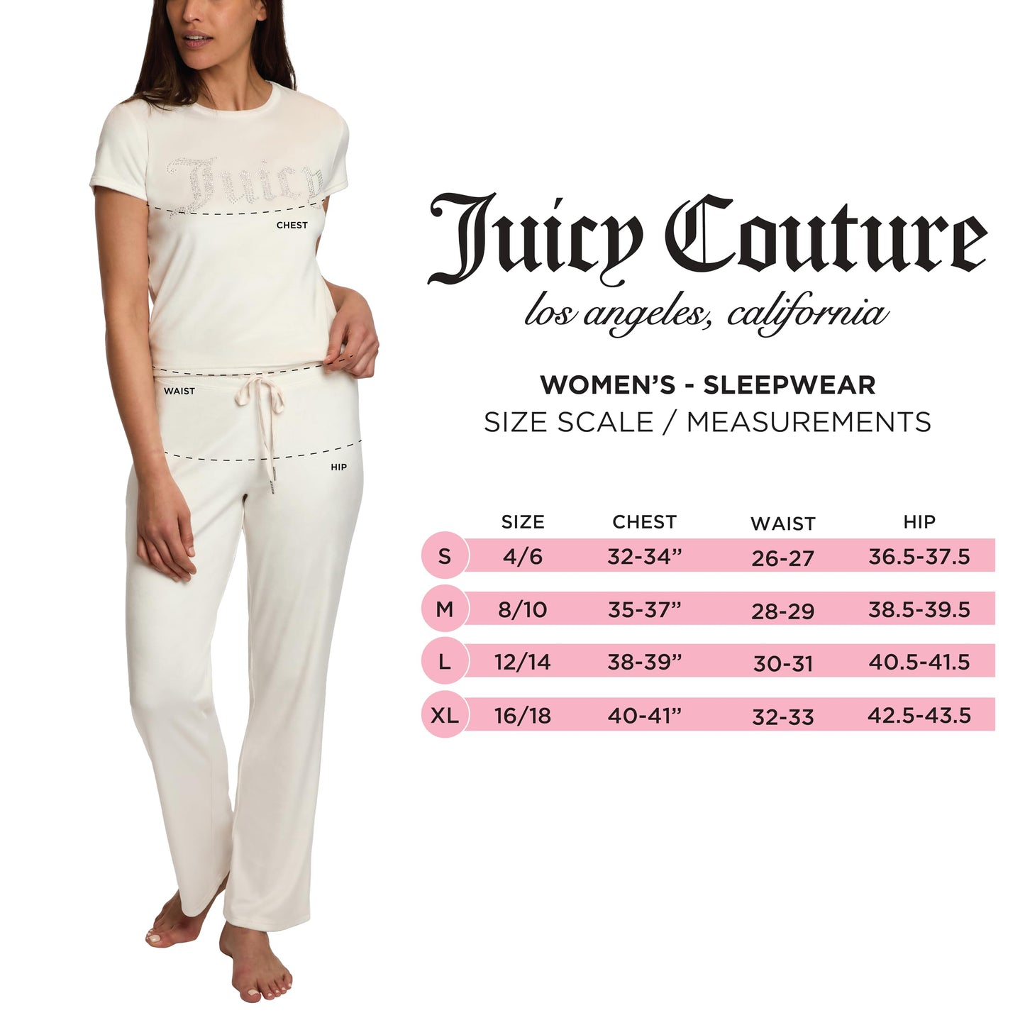 Juicy Couture Women's 2-Piece Velvet Fleece Lounge Sleepwear Set – Short Sleeve Shirt and Pants