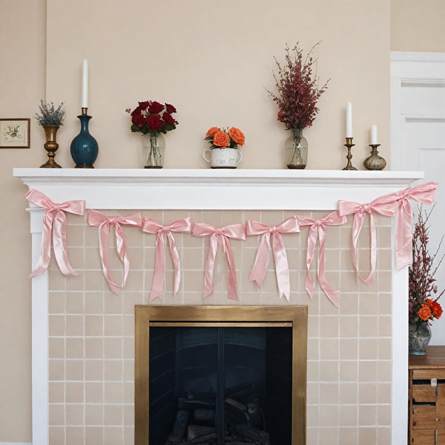 Coquette Bow Garland Banner