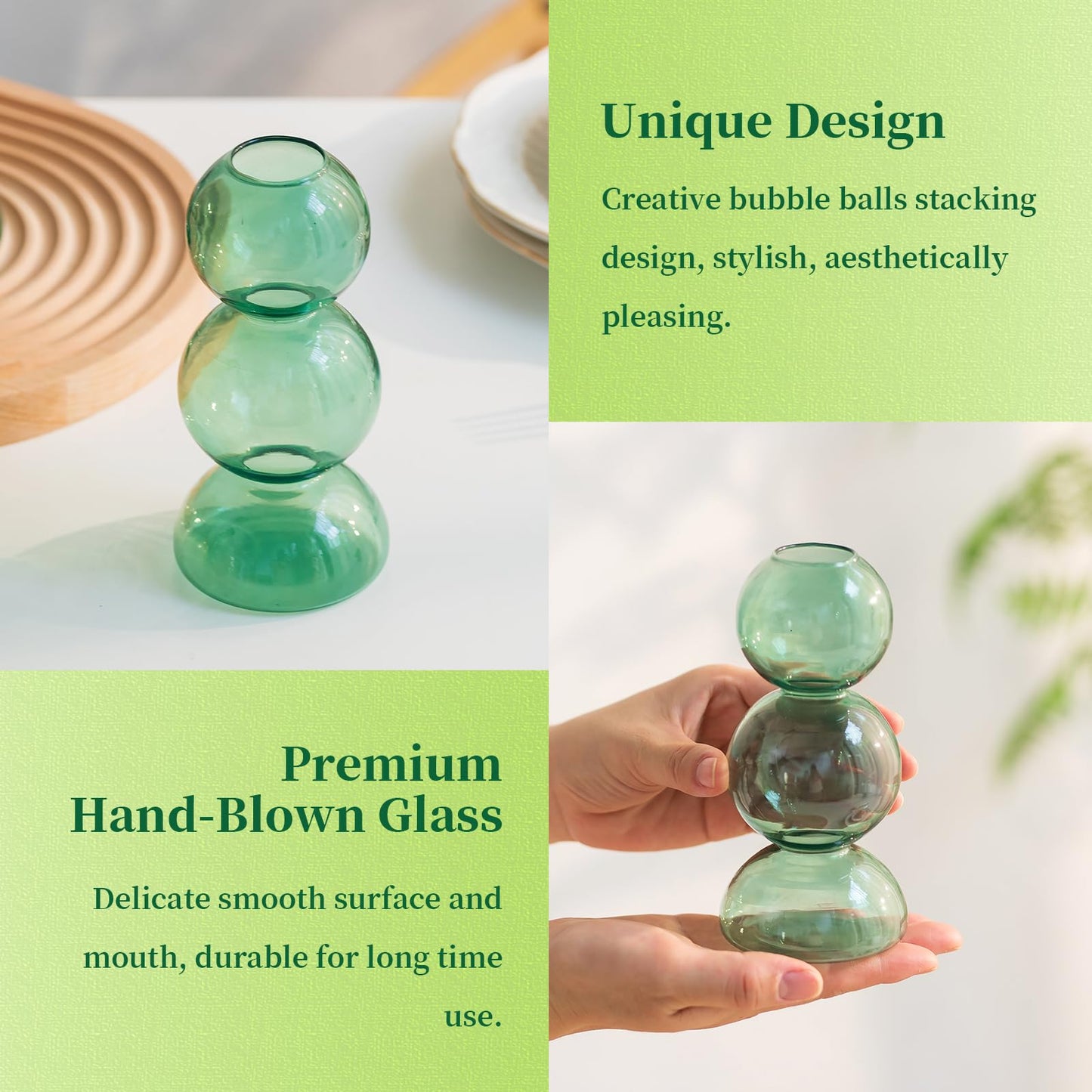 Glass Bubble Vases for Flowers