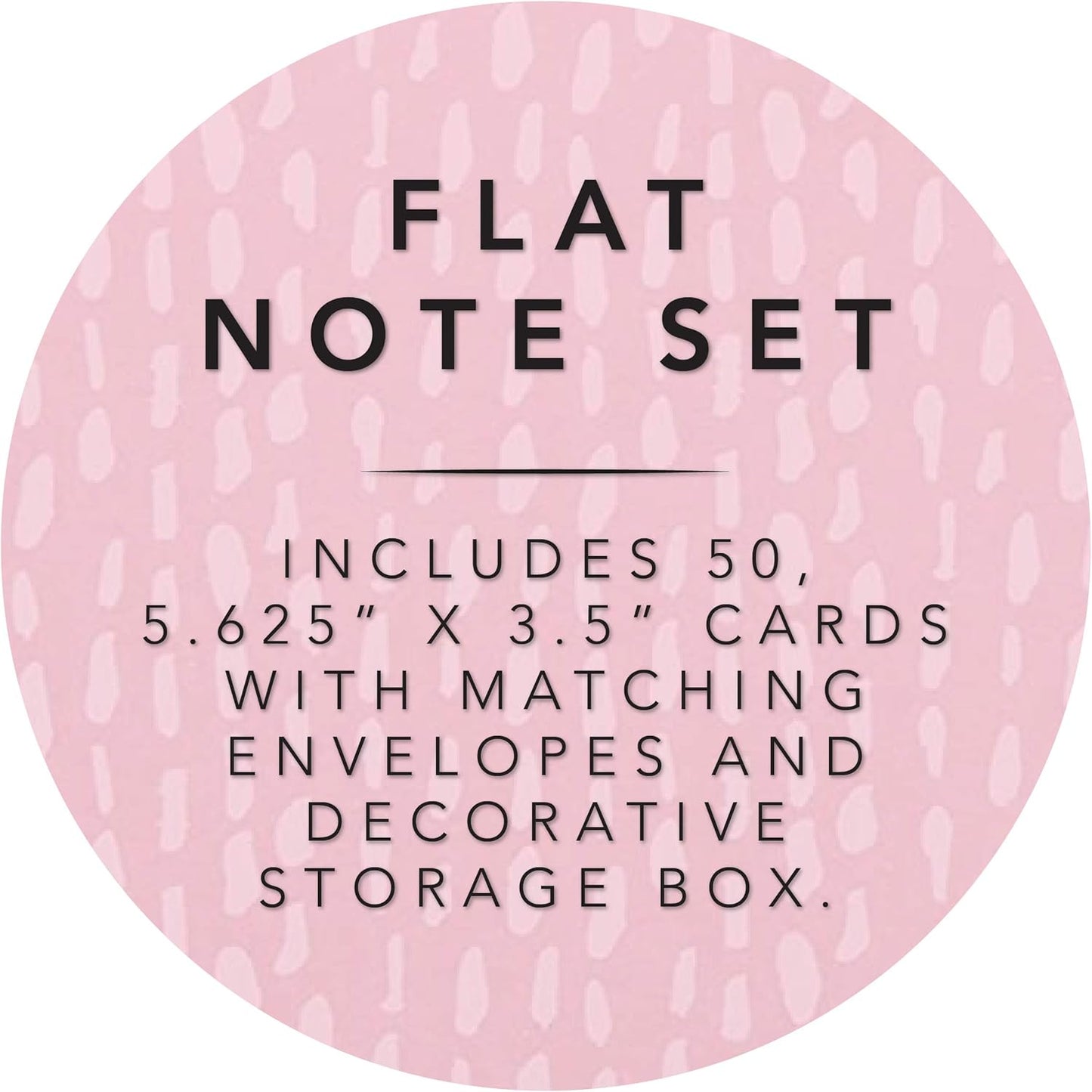 Gold Heart Flat Note Cards – 50-Pack Pink Border Stationery with Envelopes (5.625" x 3.5")