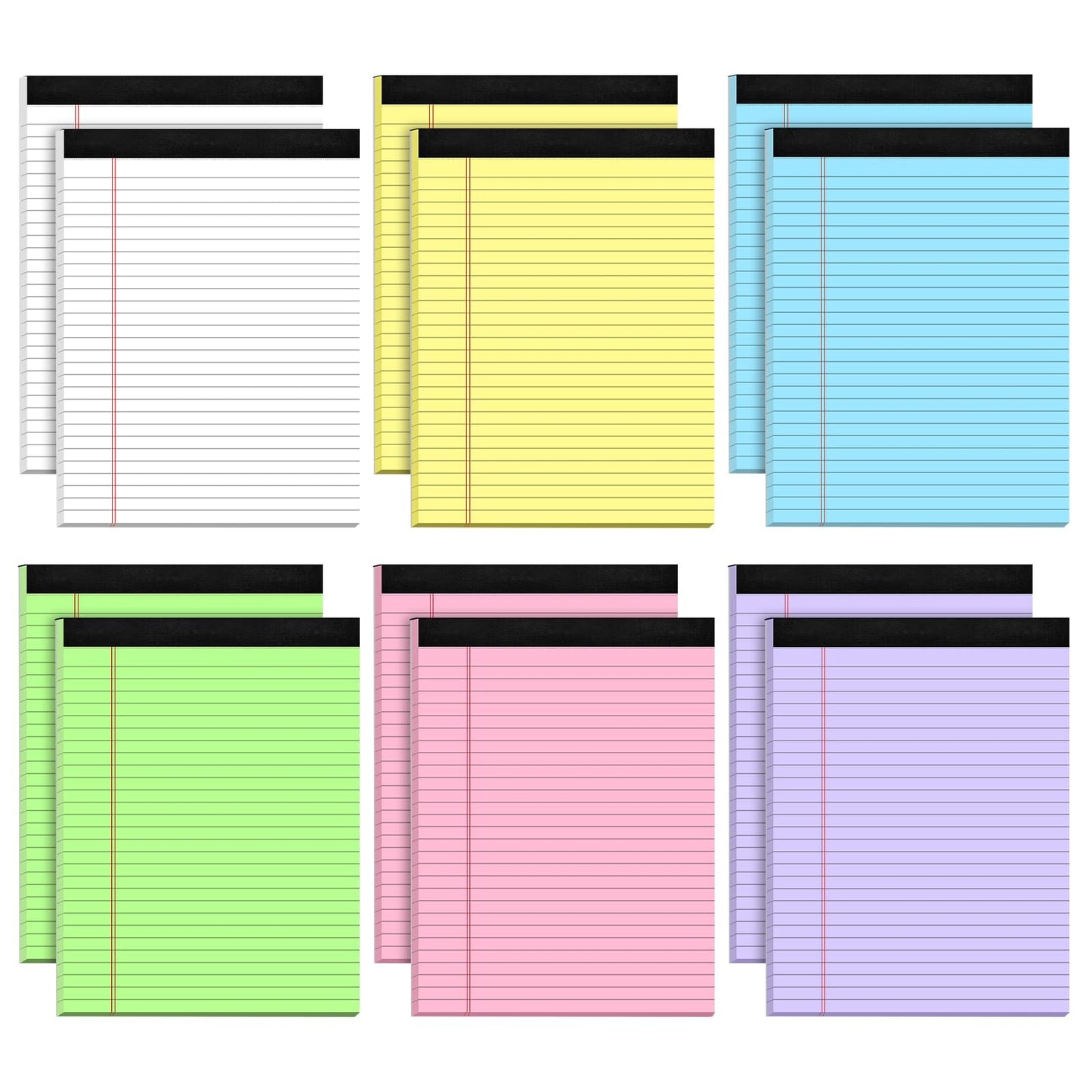 Note Pads 8.5x11 inch, Wide Ruled Clear Print Writing Pads