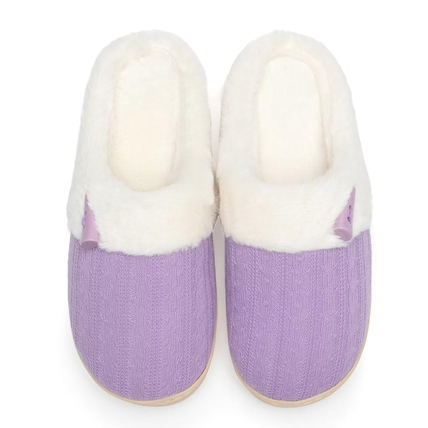 Women's Slip on Fuzzy House Slippers Memory Foam Slippers