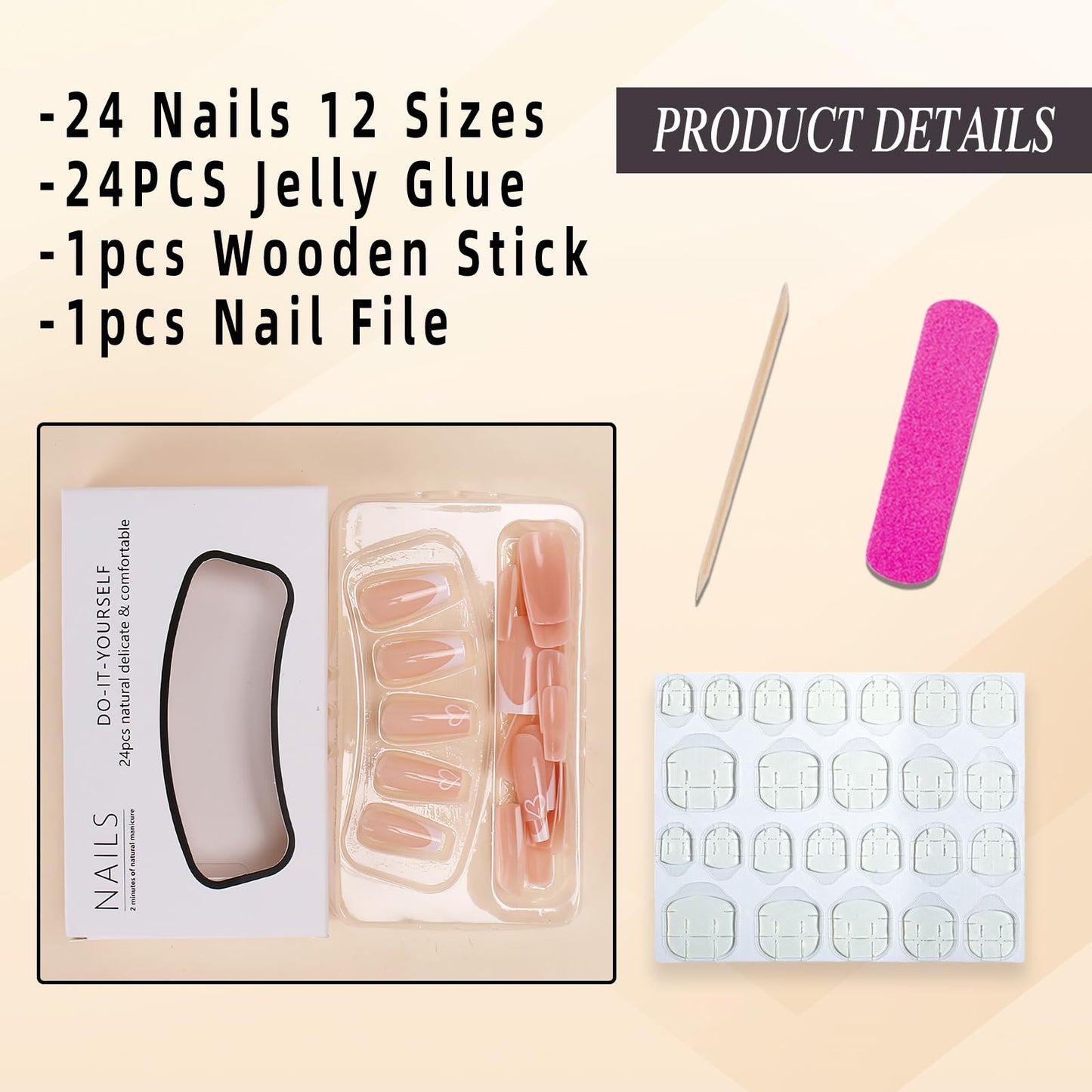 Press on Nails Manicure 24Pcs