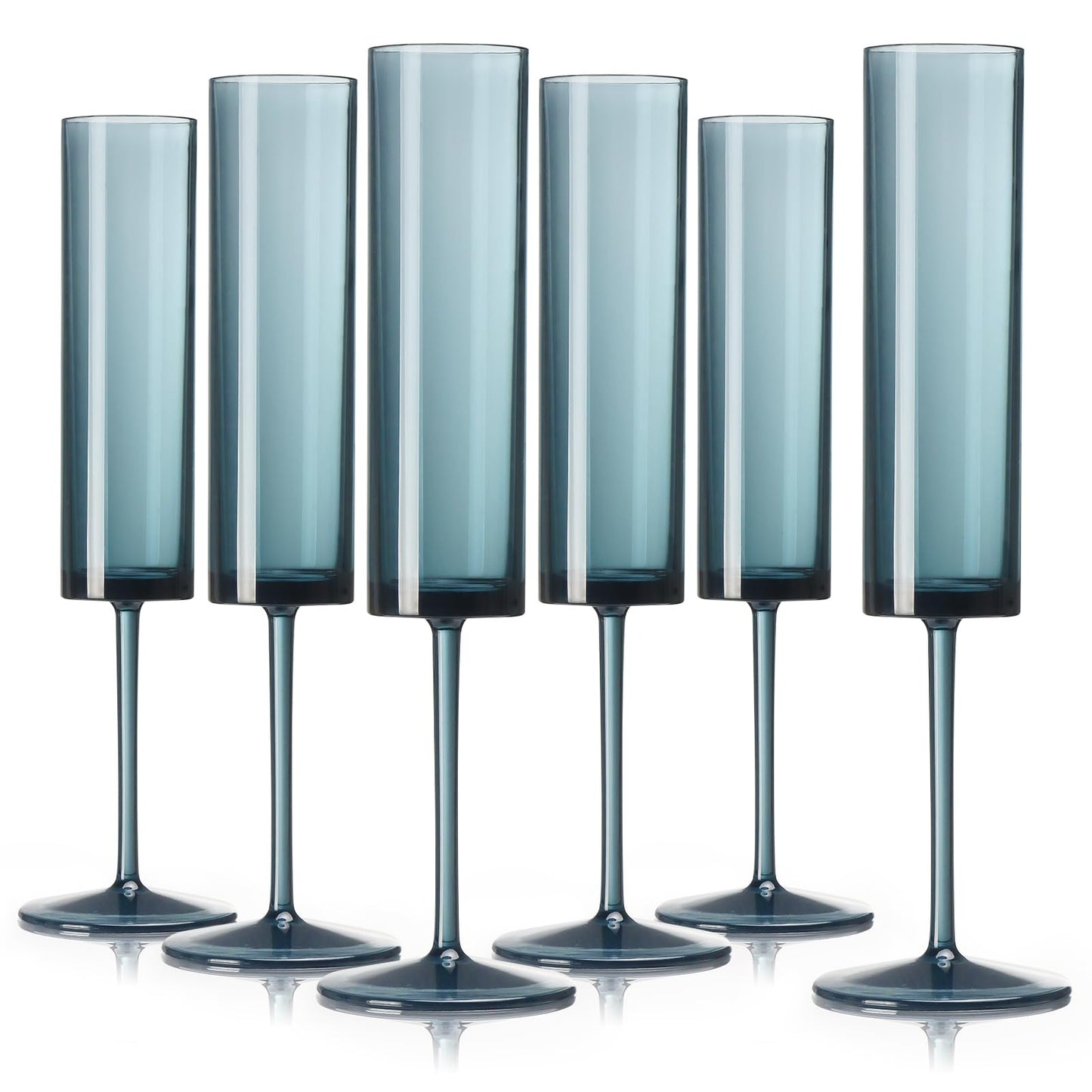 Reusable Acrylic Toasting Glasses - Stemmed Coupes Square