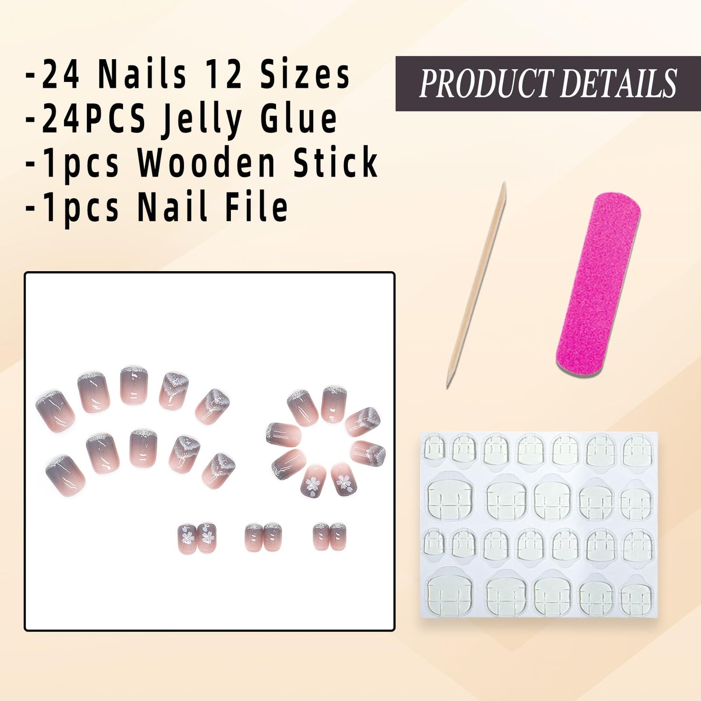 Press on Nails Manicure 24Pcs