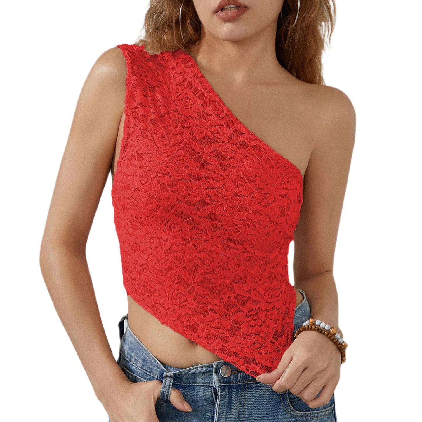 Women's Fashion Slim Fit One Shoulder Tops