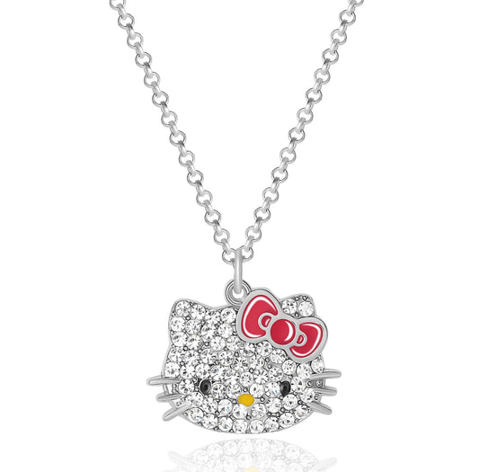 Hello Kitty Sanrio Pave Pendant Necklace