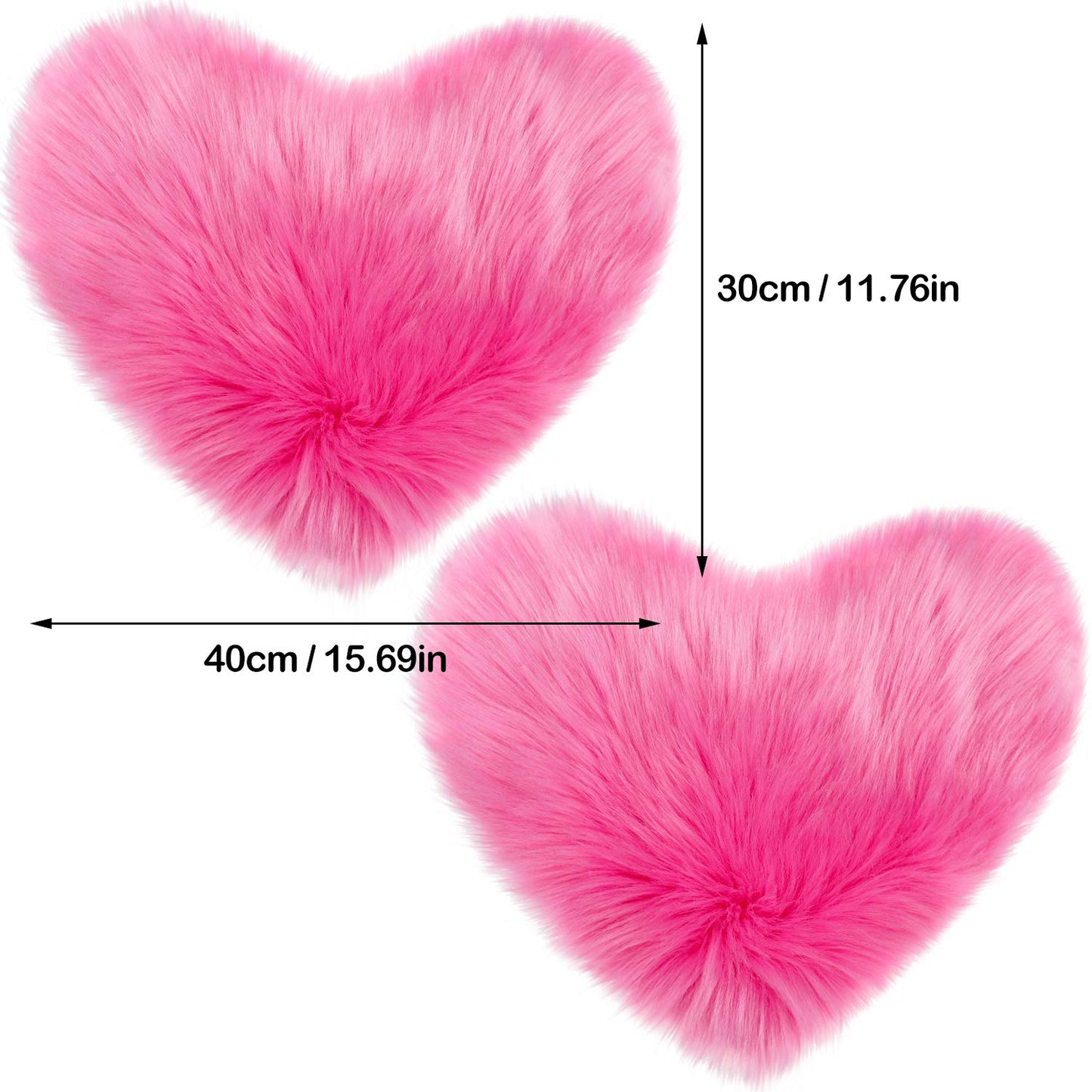 Heart Shaped Rug Faux Room Fluffy Carpe