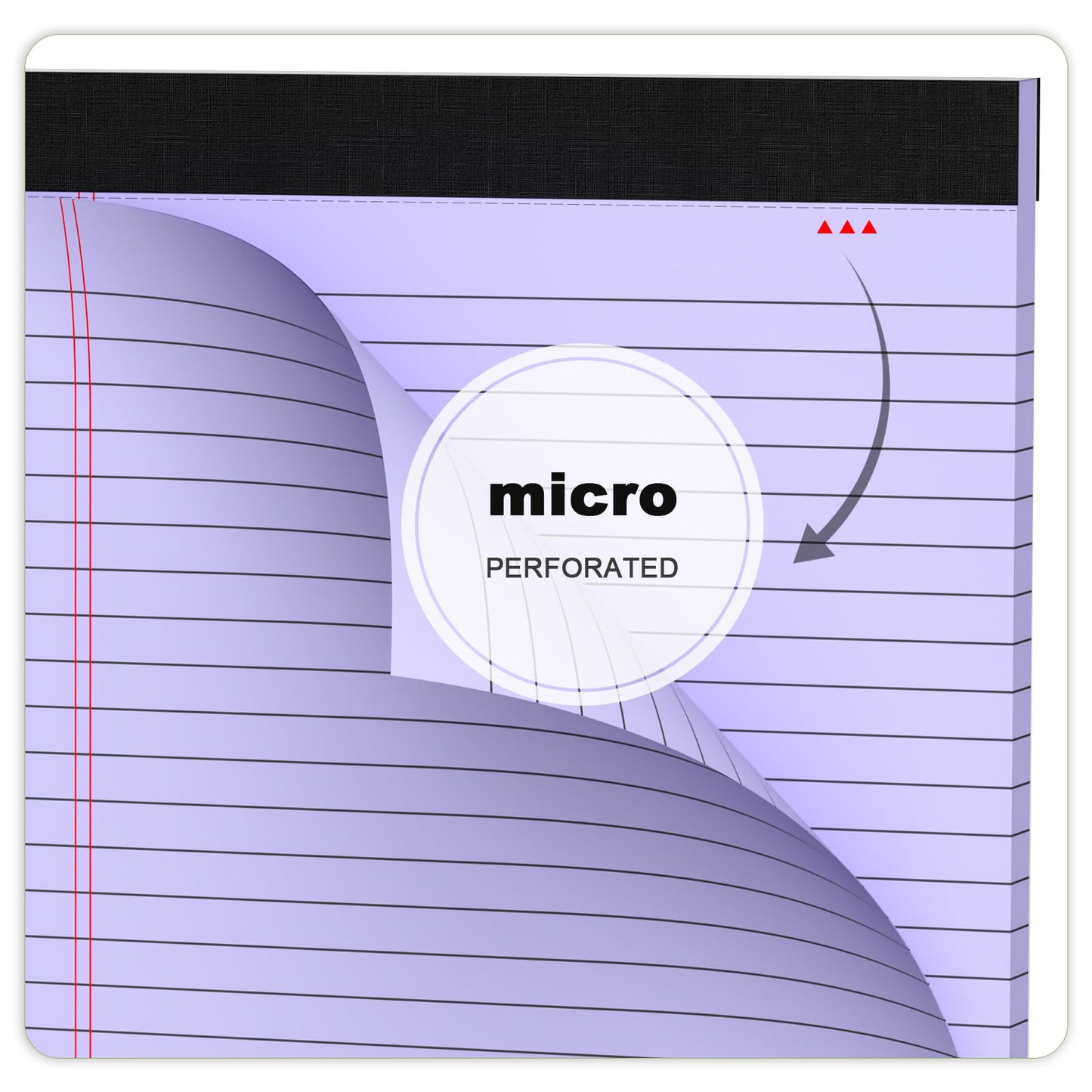 Note Pads 8.5x11 inch, Wide Ruled Clear Print Writing Pads