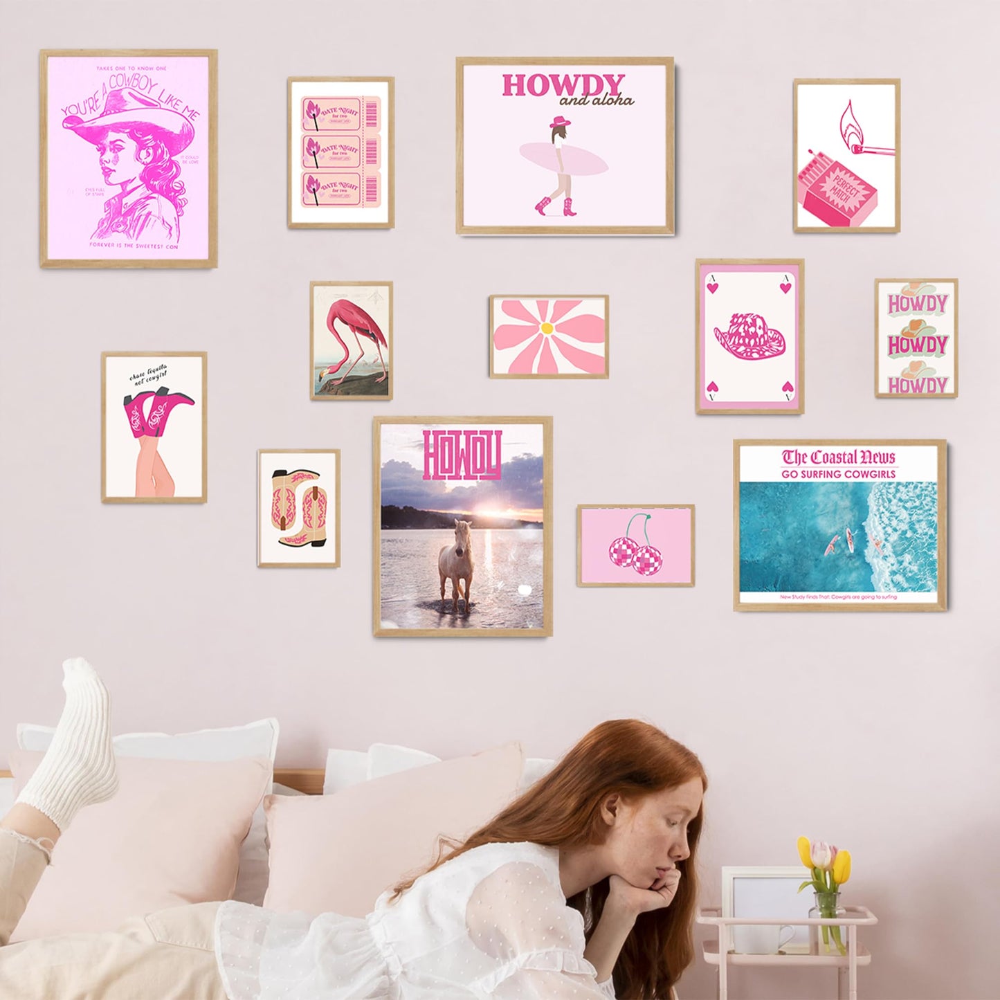 Preppy Aesthetic Wall Collage Kit – Cute Posters for Girls' Bedroom Decor