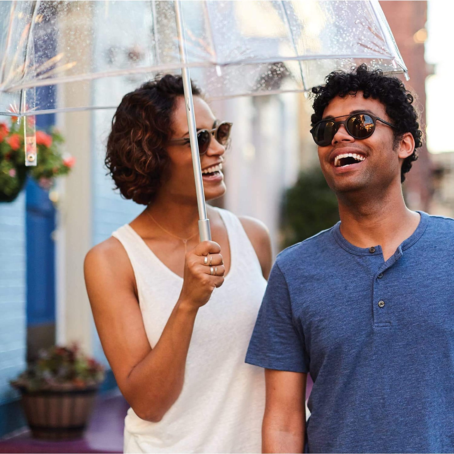 Umbrella with Dome Canopy and Lightweight Wind and Rain Protection