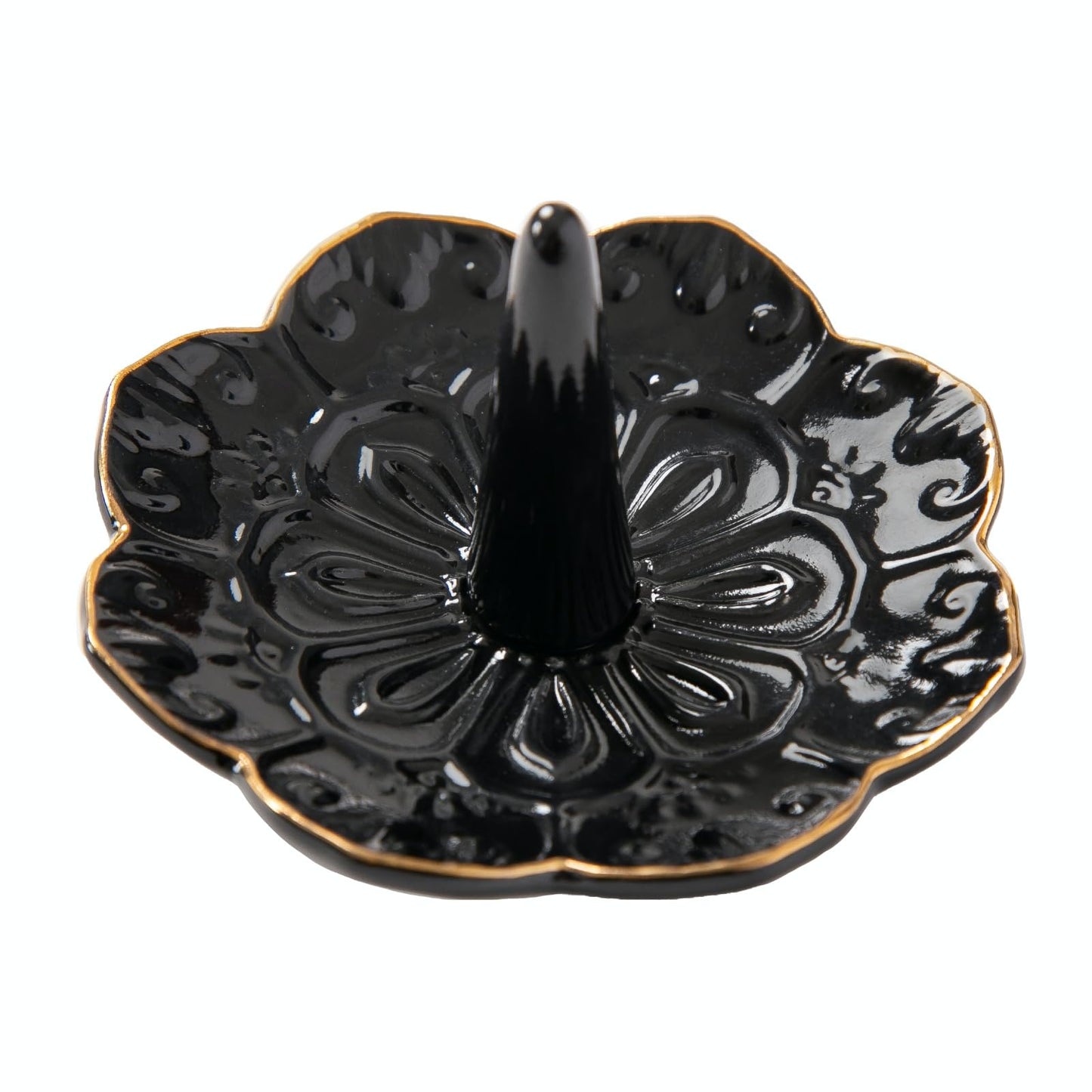 Ceramic Jewelry Dish – Mandala Ring Holder & Trinket Tray for Accessories & Gifts