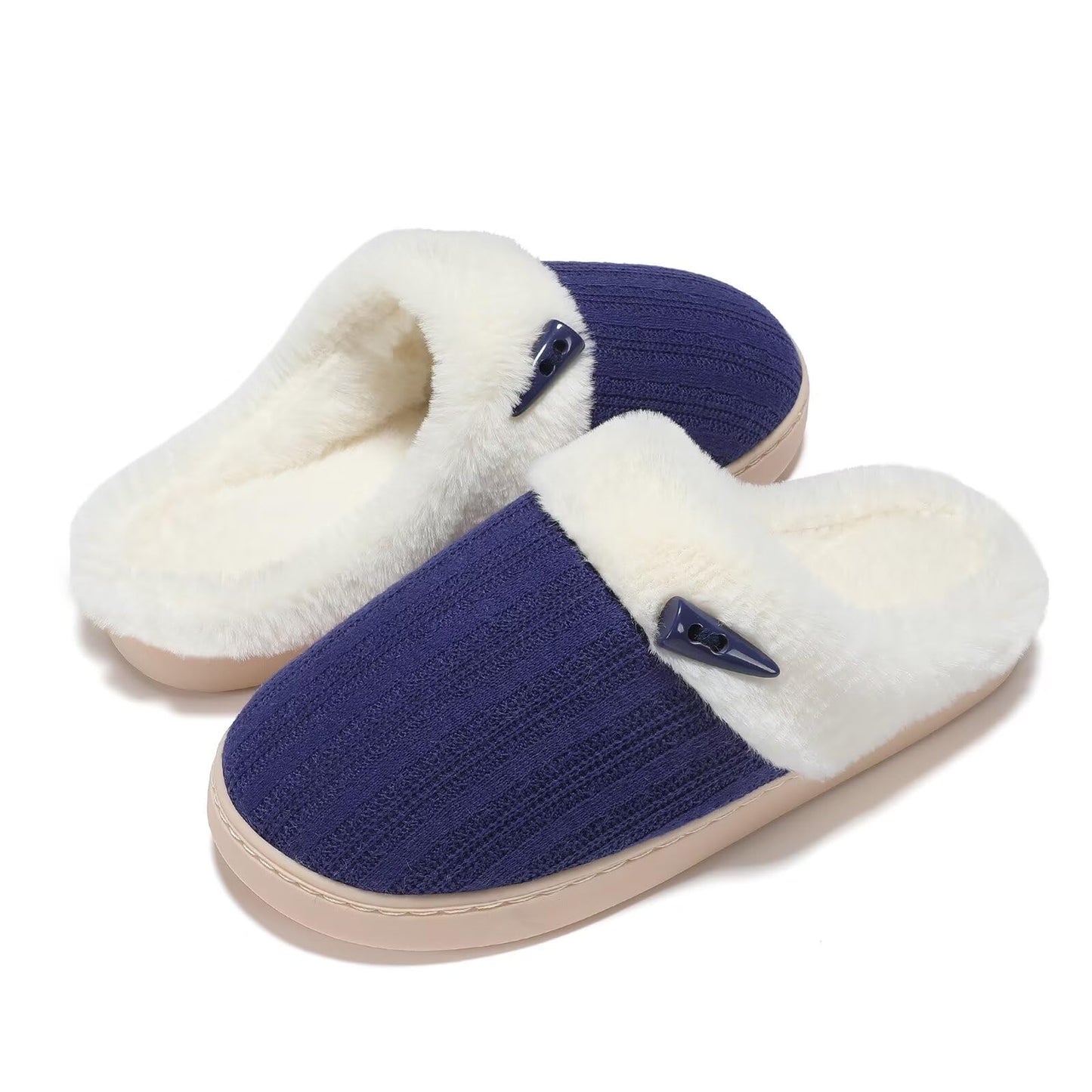 Women's Slip on Fuzzy House Slippers Memory Foam Slippers