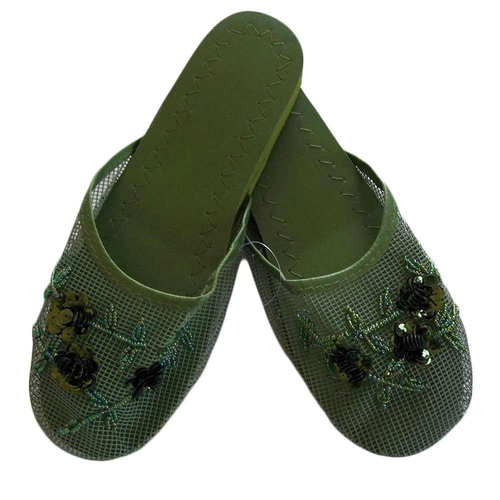 Women's Mesh Slippers With Sequin