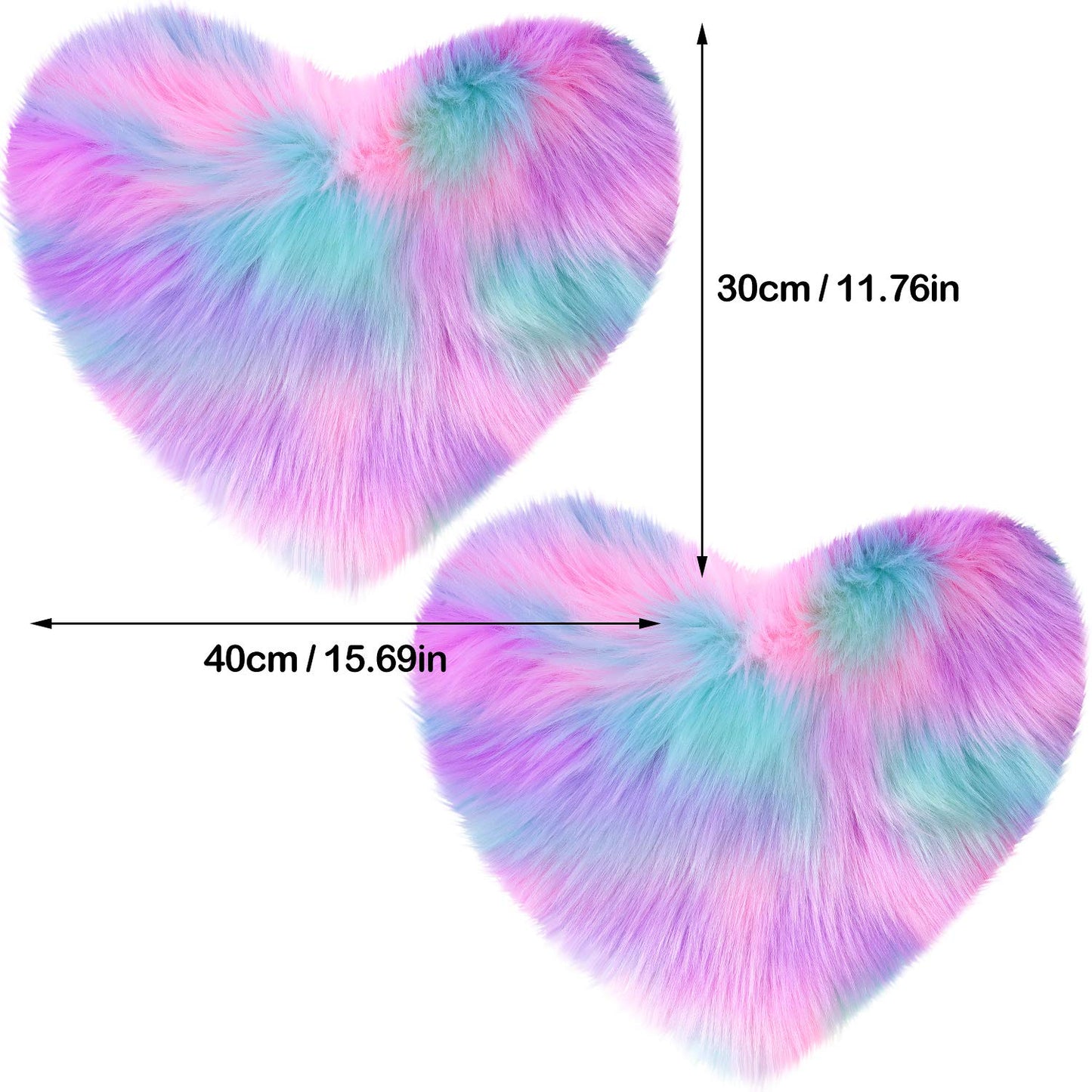 Heart Shaped Rug Faux Room Fluffy Carpe