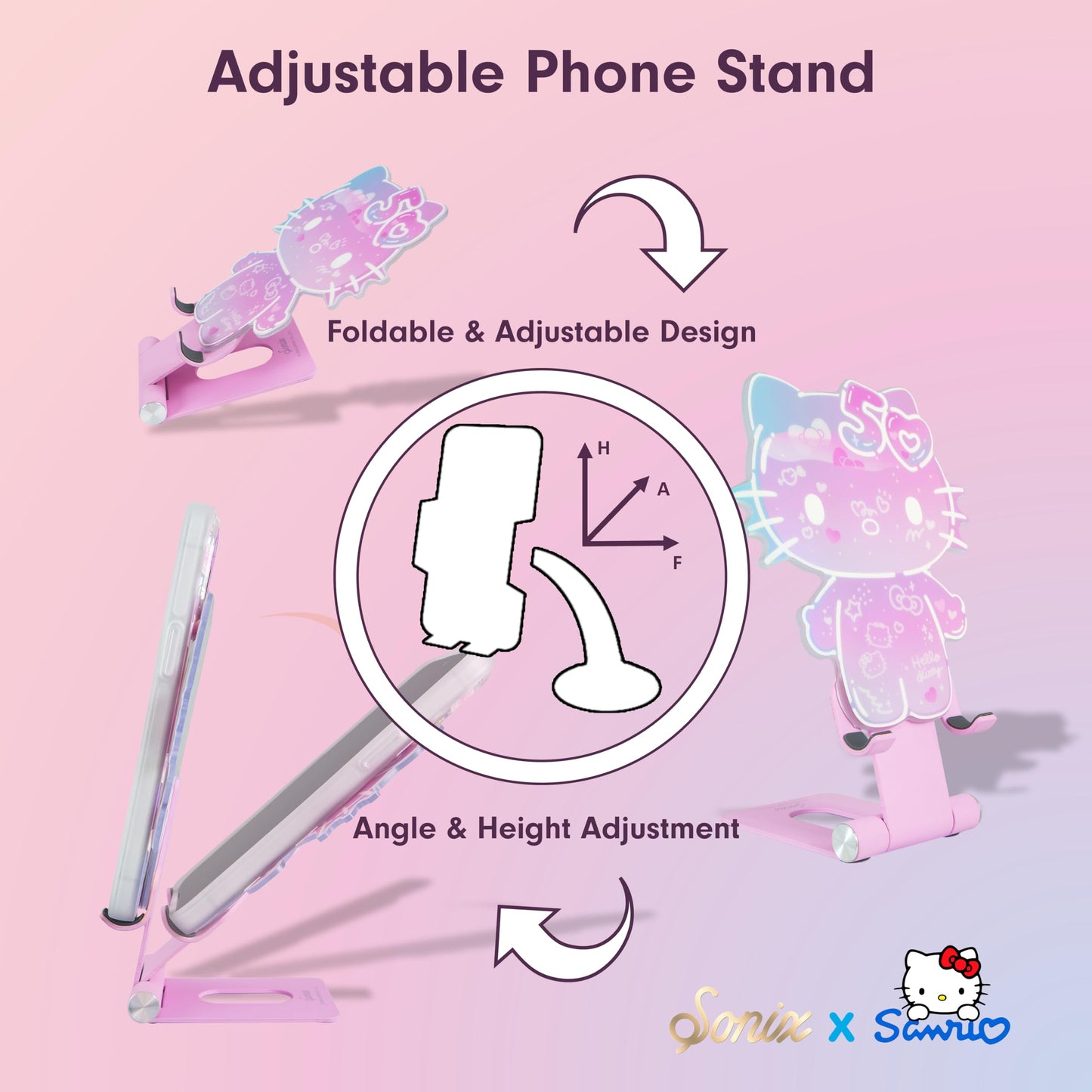 Sonix x Sanrio Character Phone Stand | Adjustable Cell Phone Holder