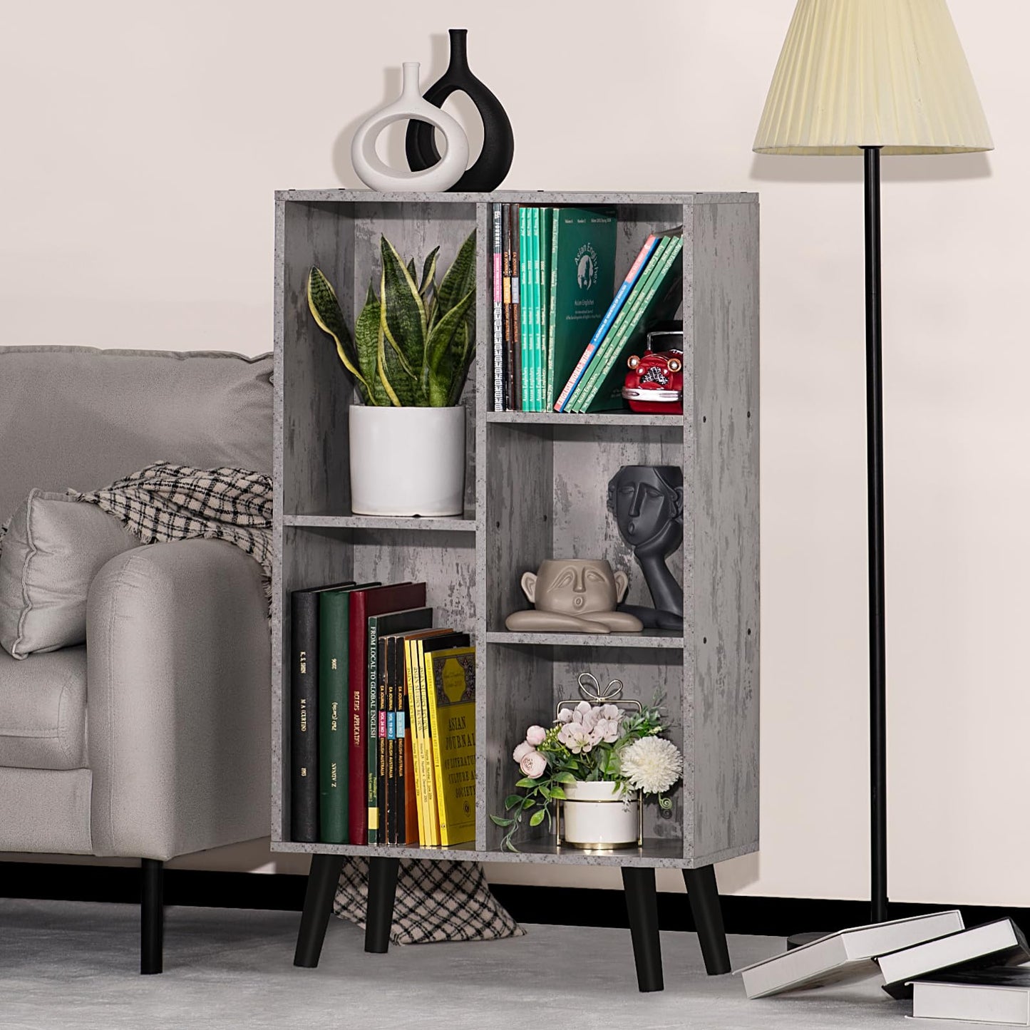 Modern Bookshelf - Large Freestanding Open