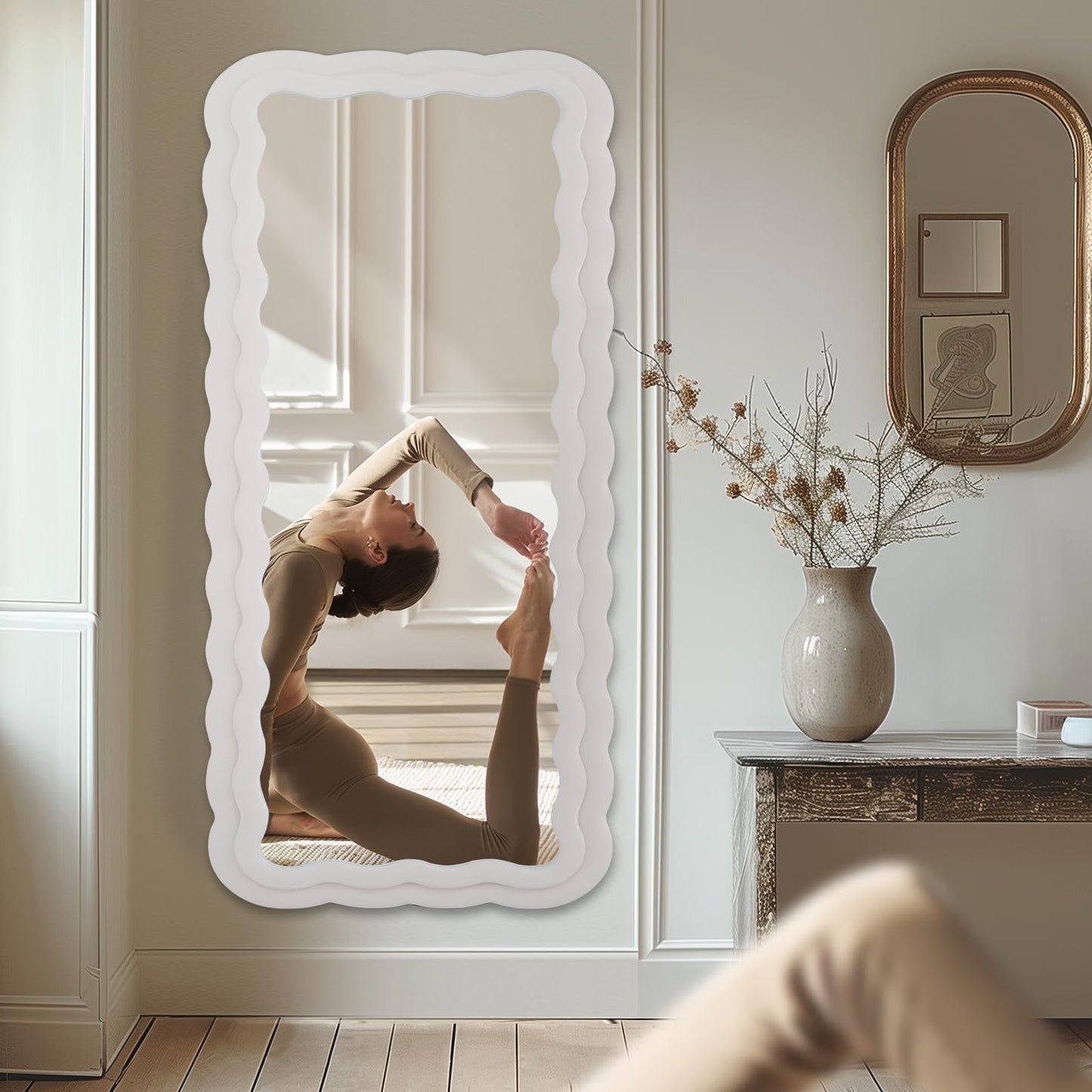 Irregular Full Body Mirror Wall Mounted Floor Mirror