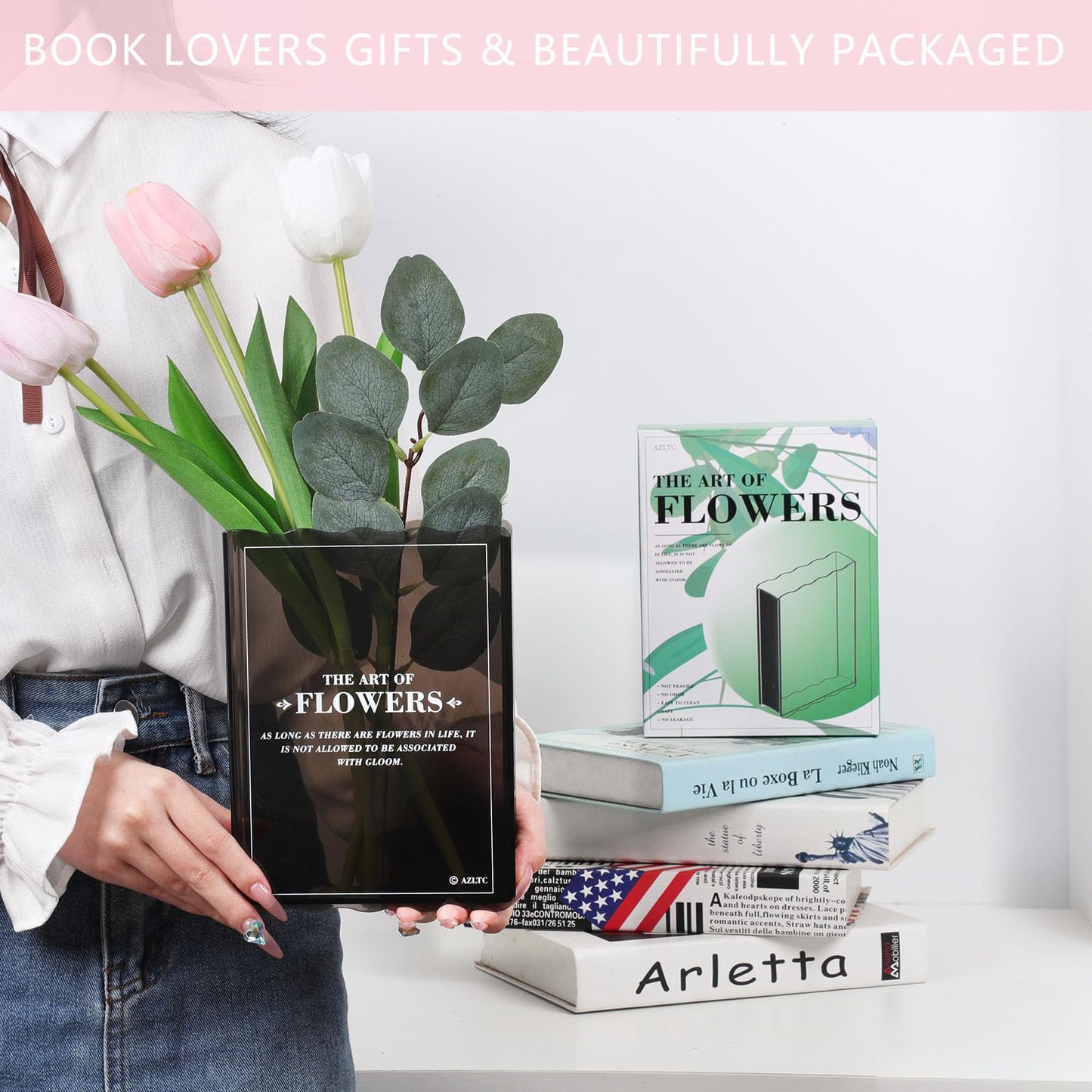 New Book-Shaped Flower Vase – Aesthetic Decor