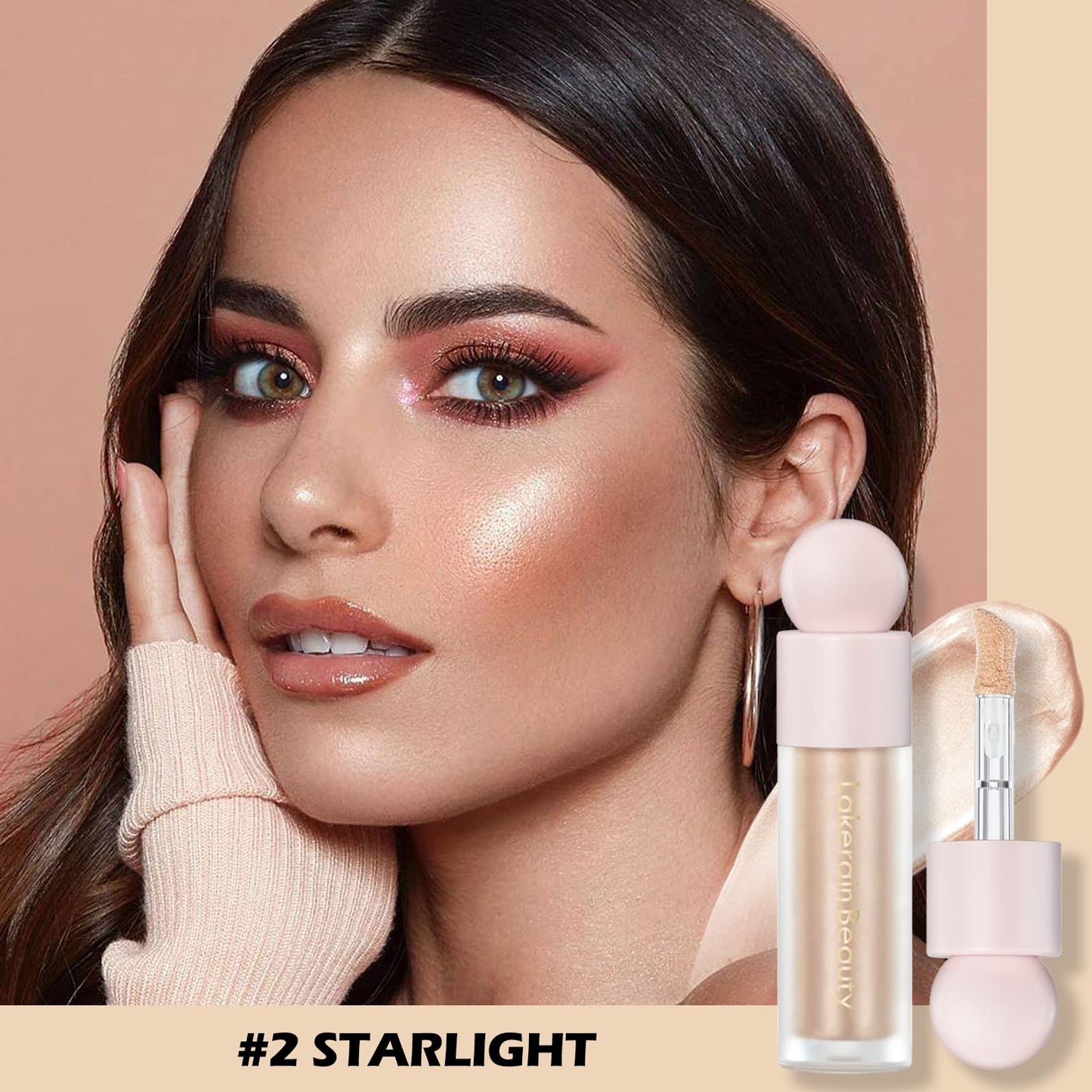 Liquid Highlighter Makeup - Lightweight Blendable Cream Face Body Liquid Illuminator Bronzer