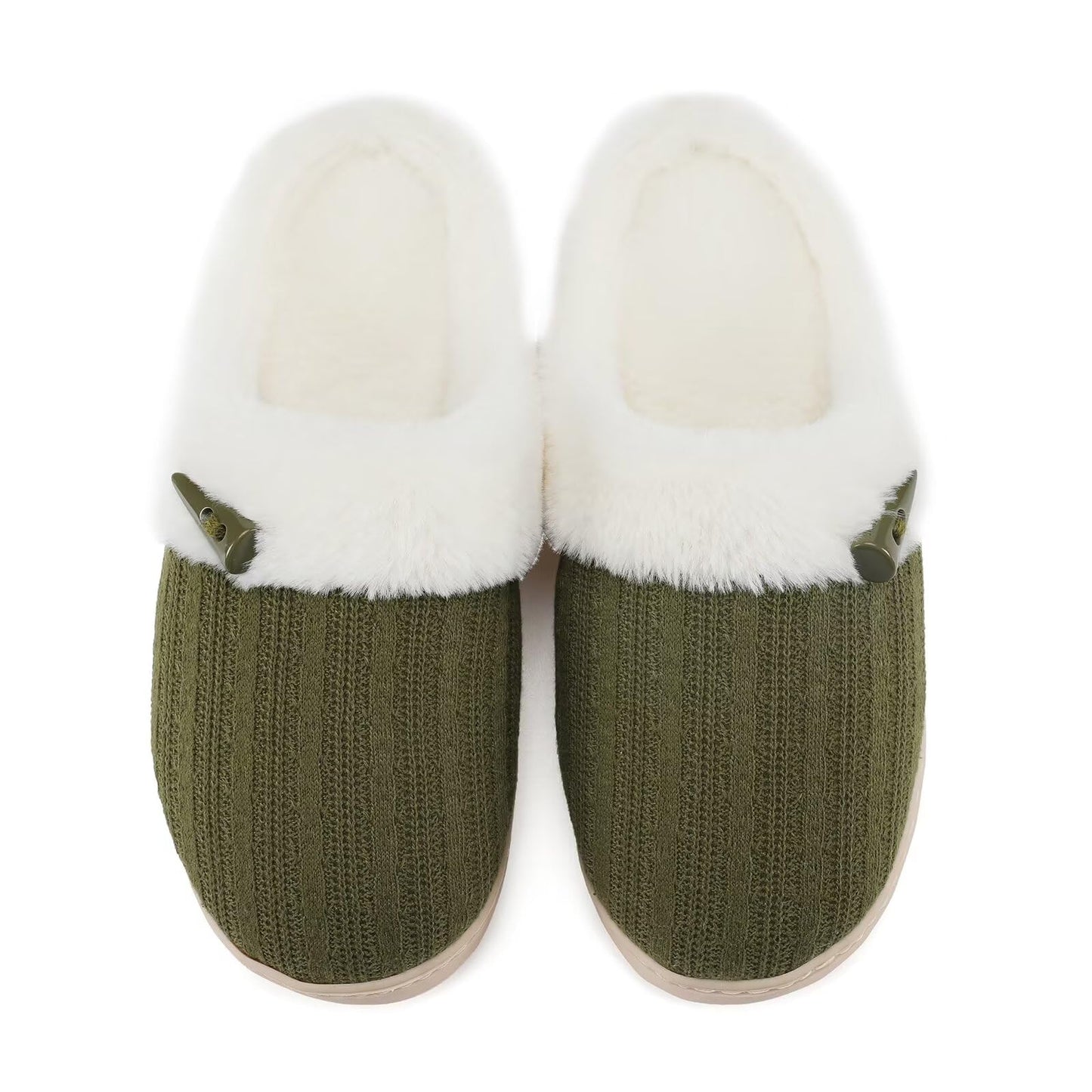 Women's Slip on Fuzzy House Slippers Memory Foam Slippers