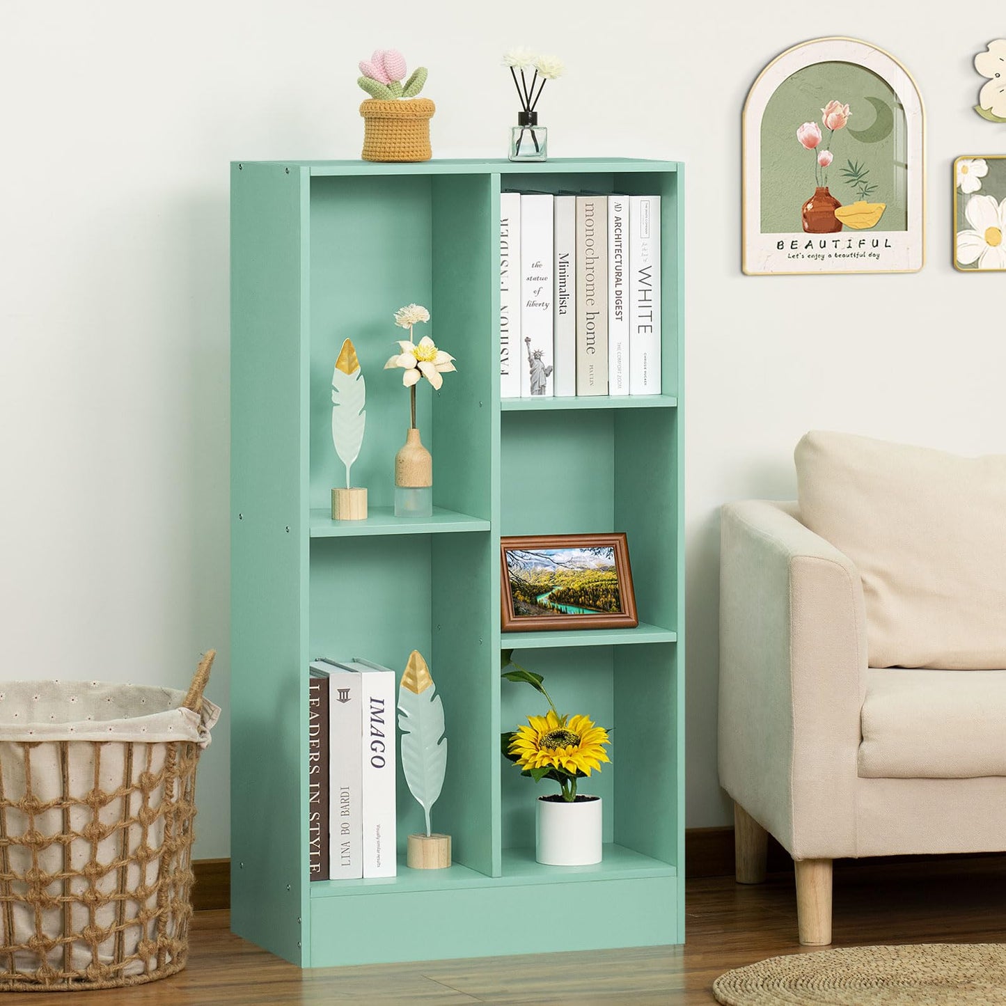 Modern Bookshelf - Large Freestanding Open