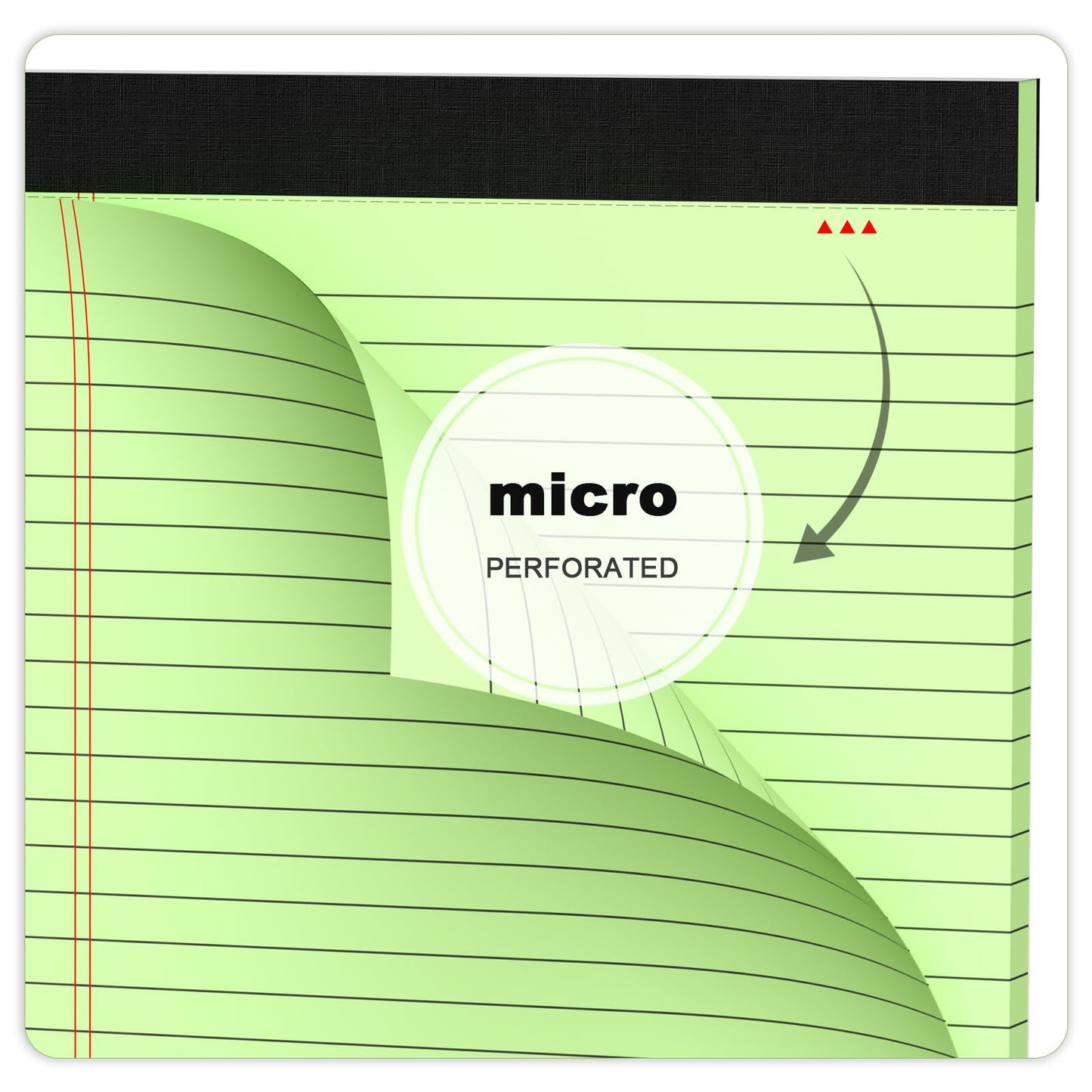 Note Pads 8.5x11 inch, Wide Ruled Clear Print Writing Pads