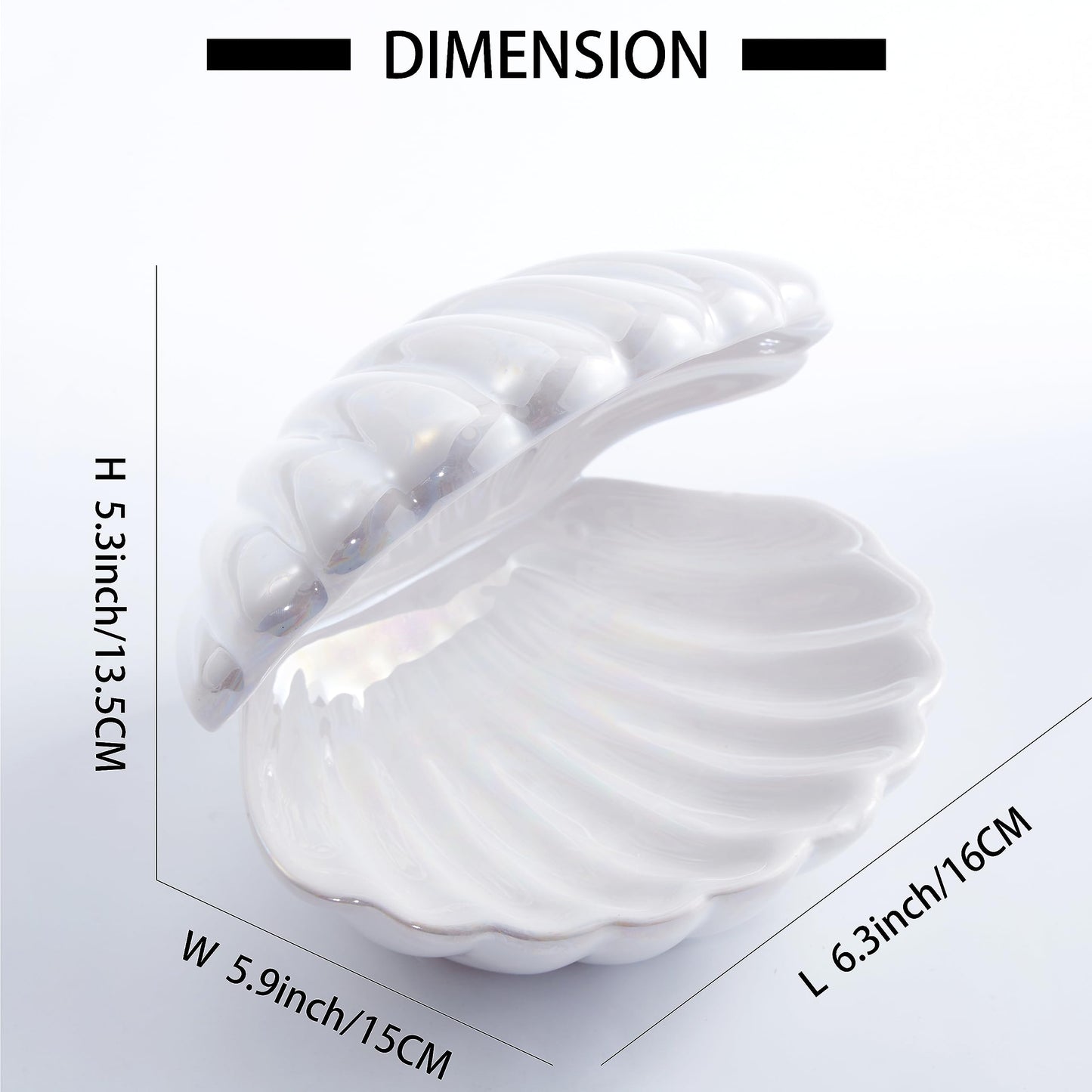 Ceramic Clamshell Jewelry Dish – Trinket Tray & Ring Holder