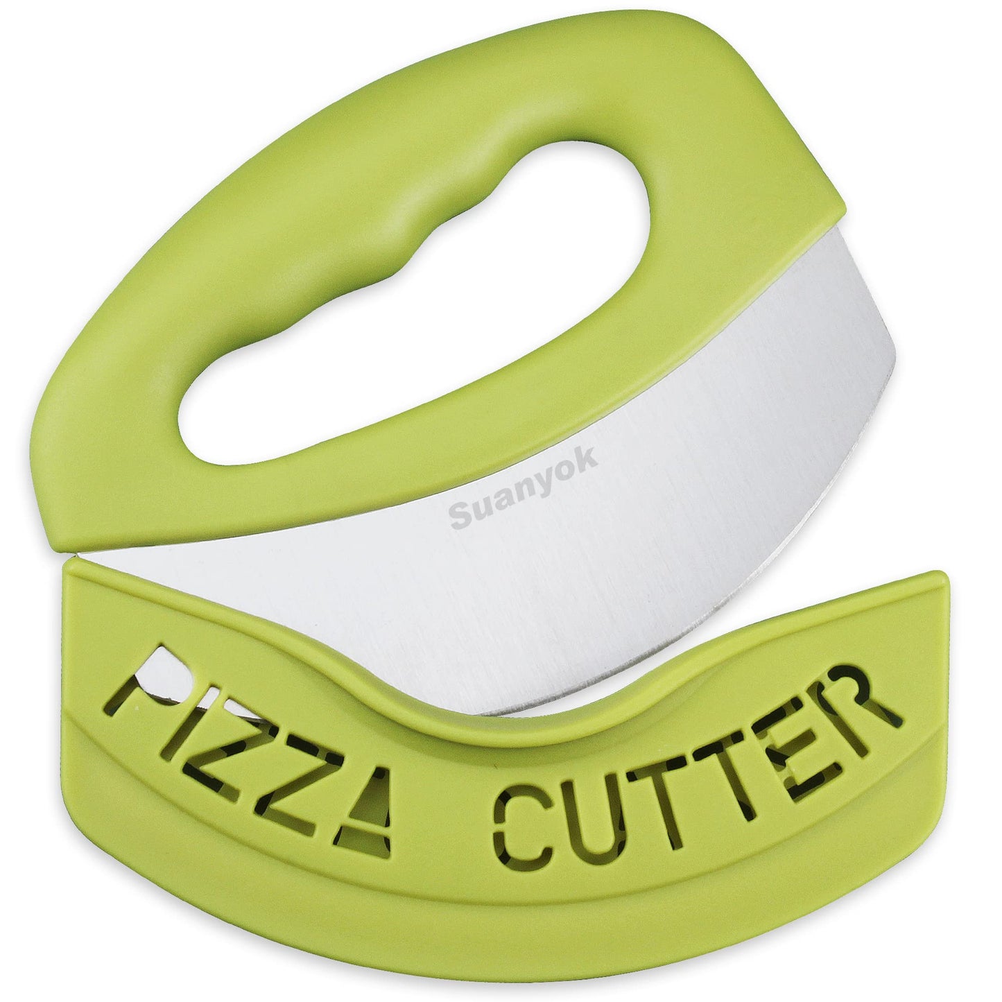 Premium Pizza Cutter Food Chopper-Super Sharp Blade Stainless Steel Pizza Cutter with Protective Sheath Multi Function Pizza Knife