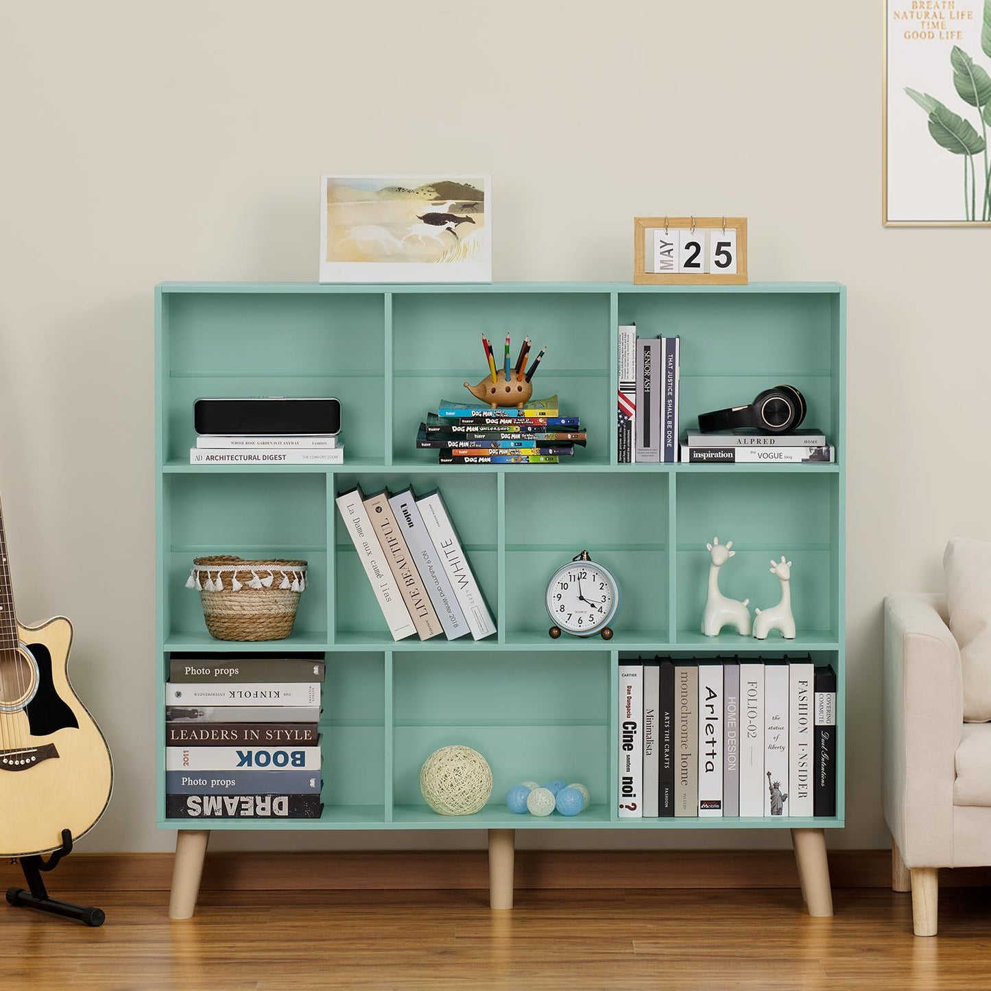 Modern Bookshelf - Large Freestanding Open