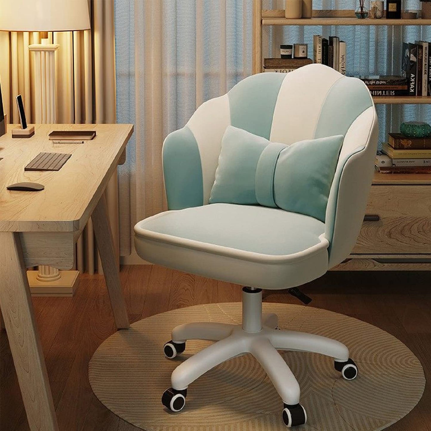 Cute Petal Desk Chair, Modern Fabric Home Butterfly Height Adjustable Chair