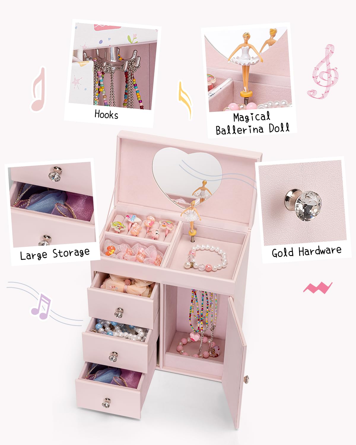 Musical Jewelry Music Box with Ballerina