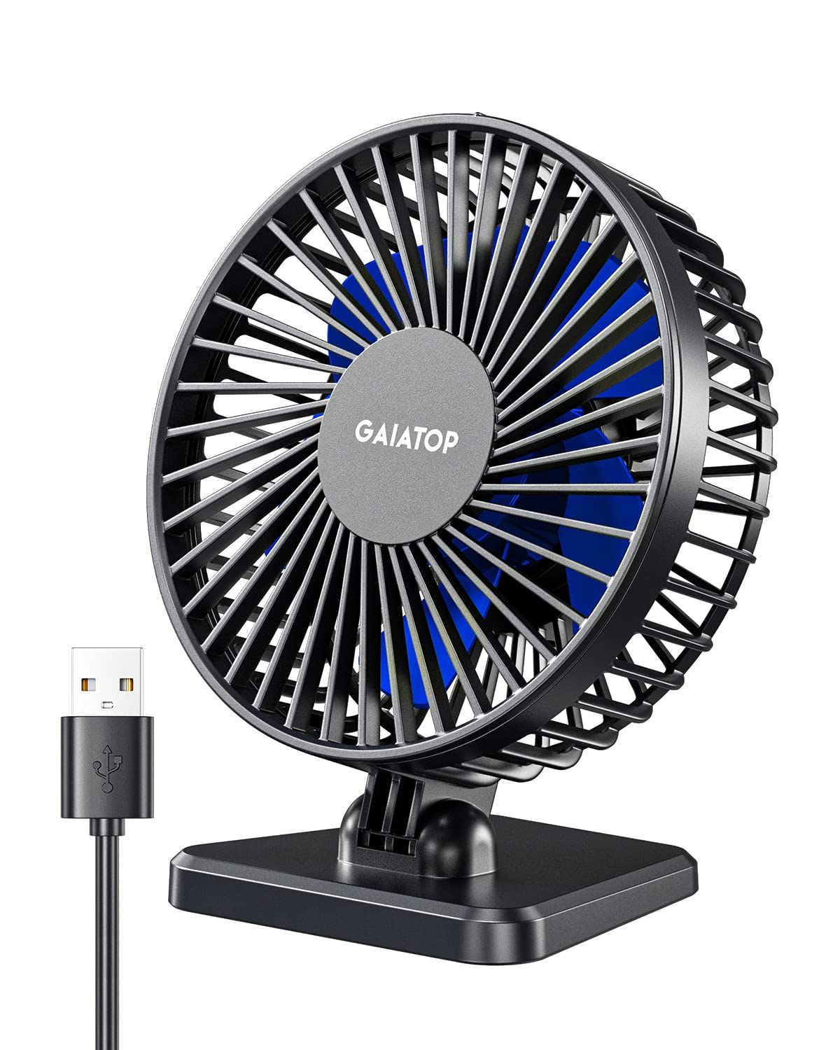 SmallPersonal Portable Quiet 3 Speeds, USB Desk Fan - Adjustment Mini Table Desktop