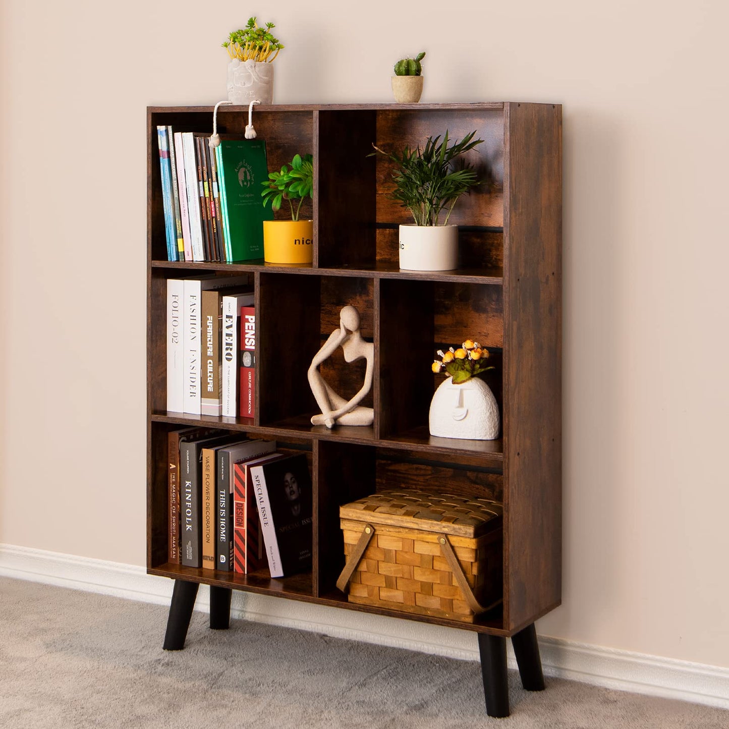 Modern Bookshelf - Large Freestanding Open