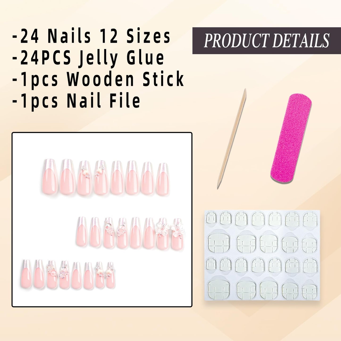 Press on Nails Manicure 24Pcs