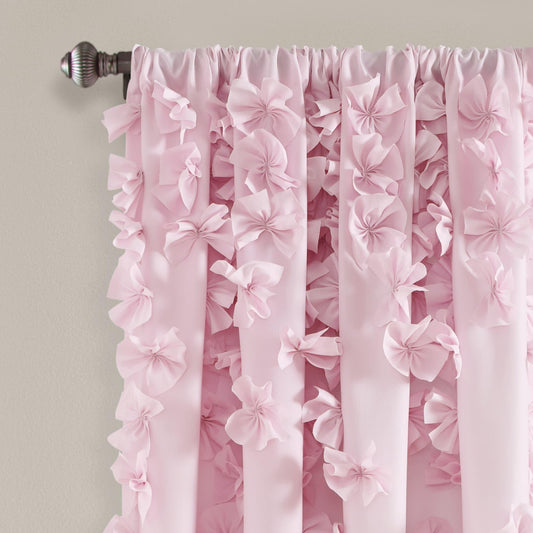 Charming Handmade Bow Details - Elegant Light Filtering Curtains