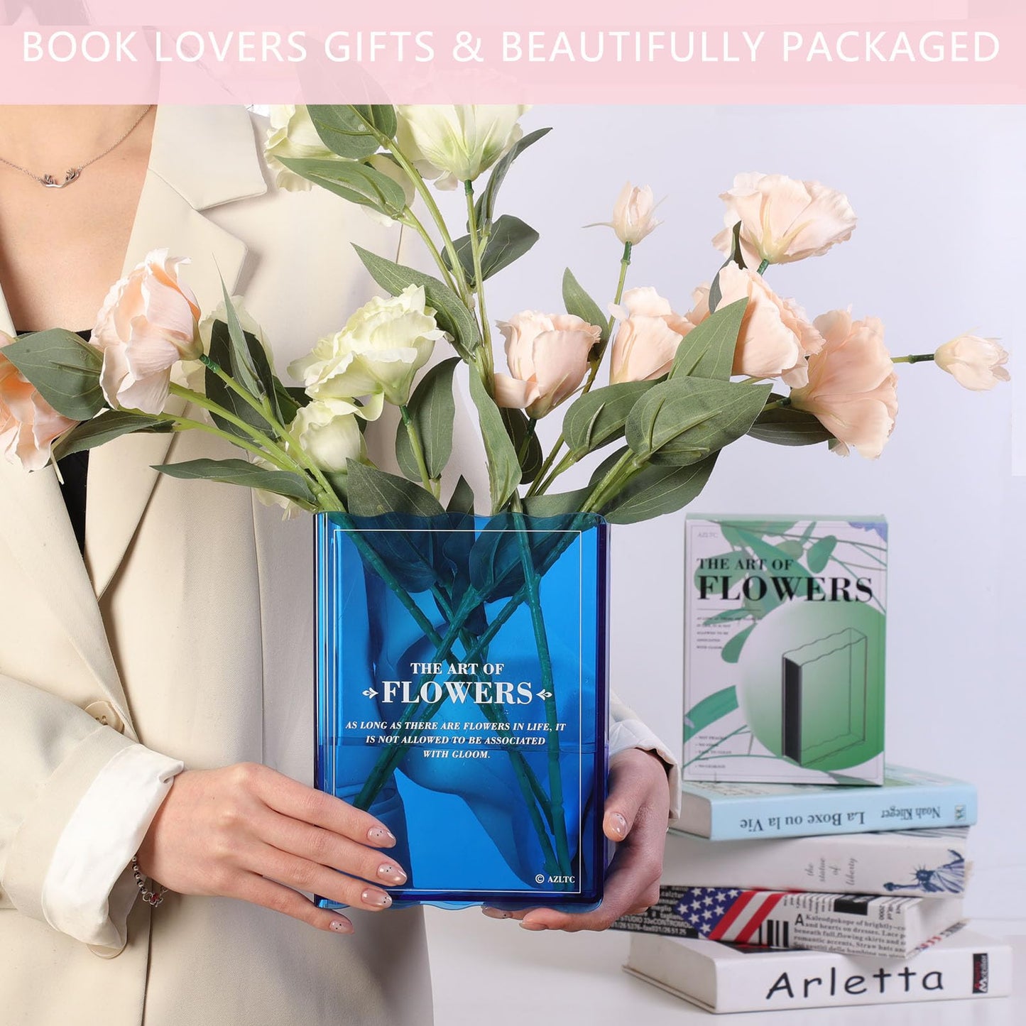 New Book-Shaped Flower Vase – Aesthetic Decor