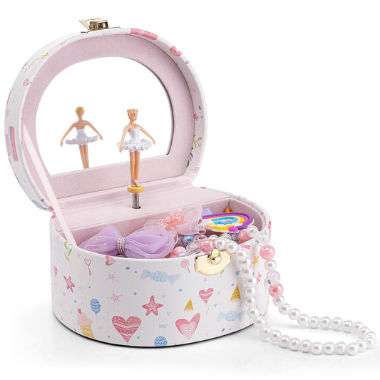 Small Musical Jewelry Box for Girls with Ballerina