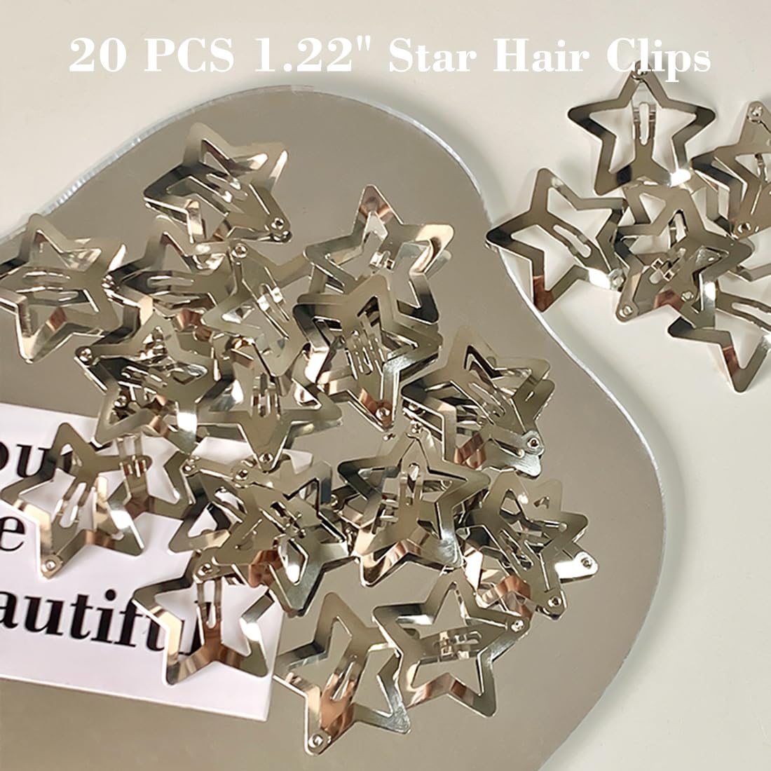 Y2K Style Star Hair Accessories - Non-Slip Metal Snap Clips