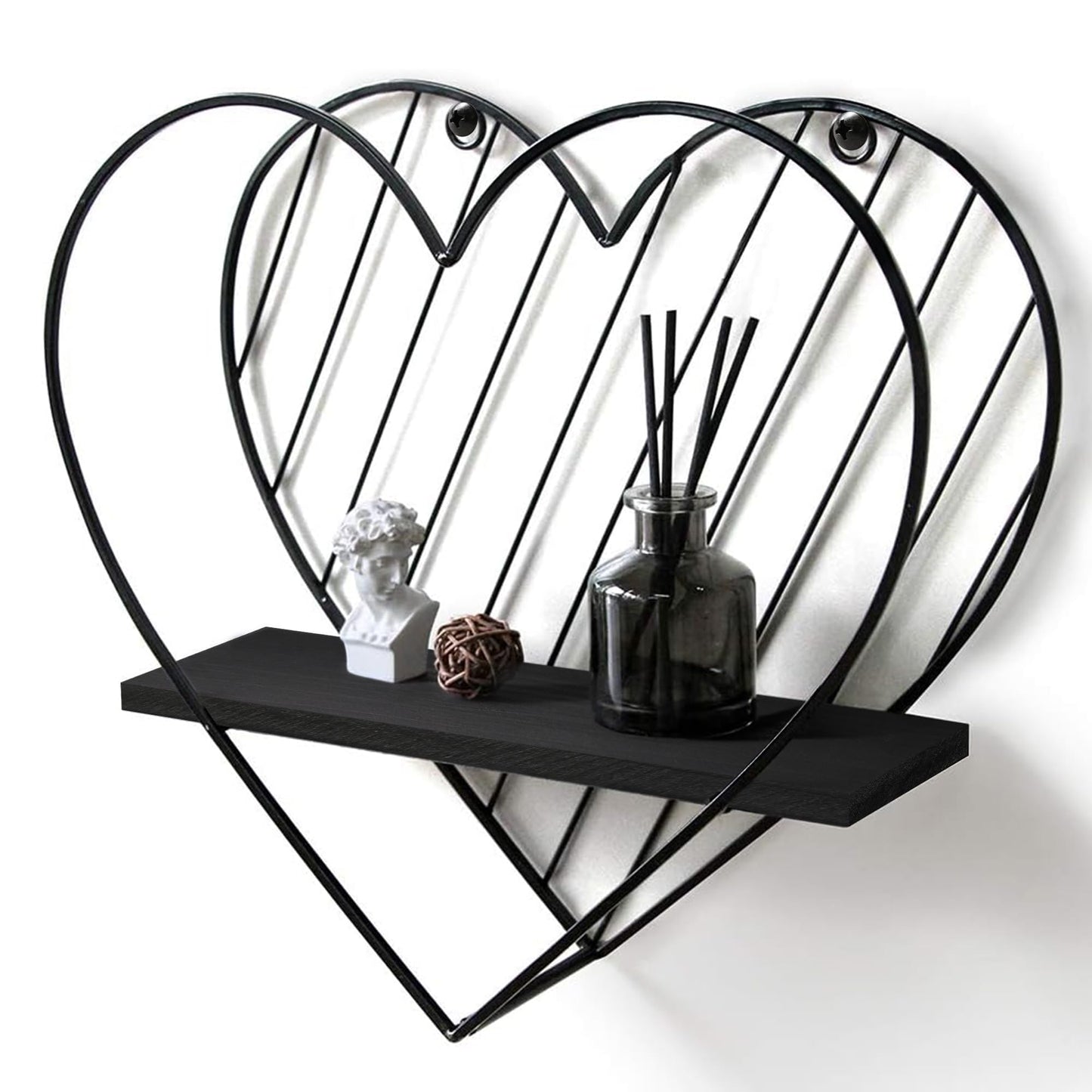 Heart-Shaped Floating Shelf – Funky Wall Organizer for Trinkets, Aesthetic Room Decor