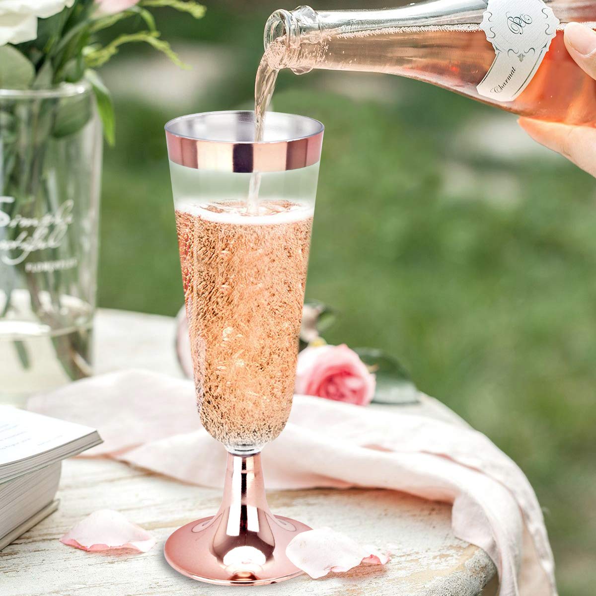 Plastic Champagne Flutes Disposable Glasses