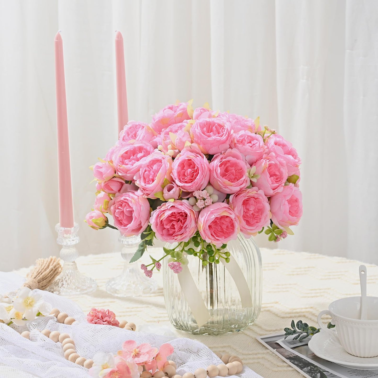 Peonies Artificial Flowers - Silk Peonies Flowers Fake Bouquet